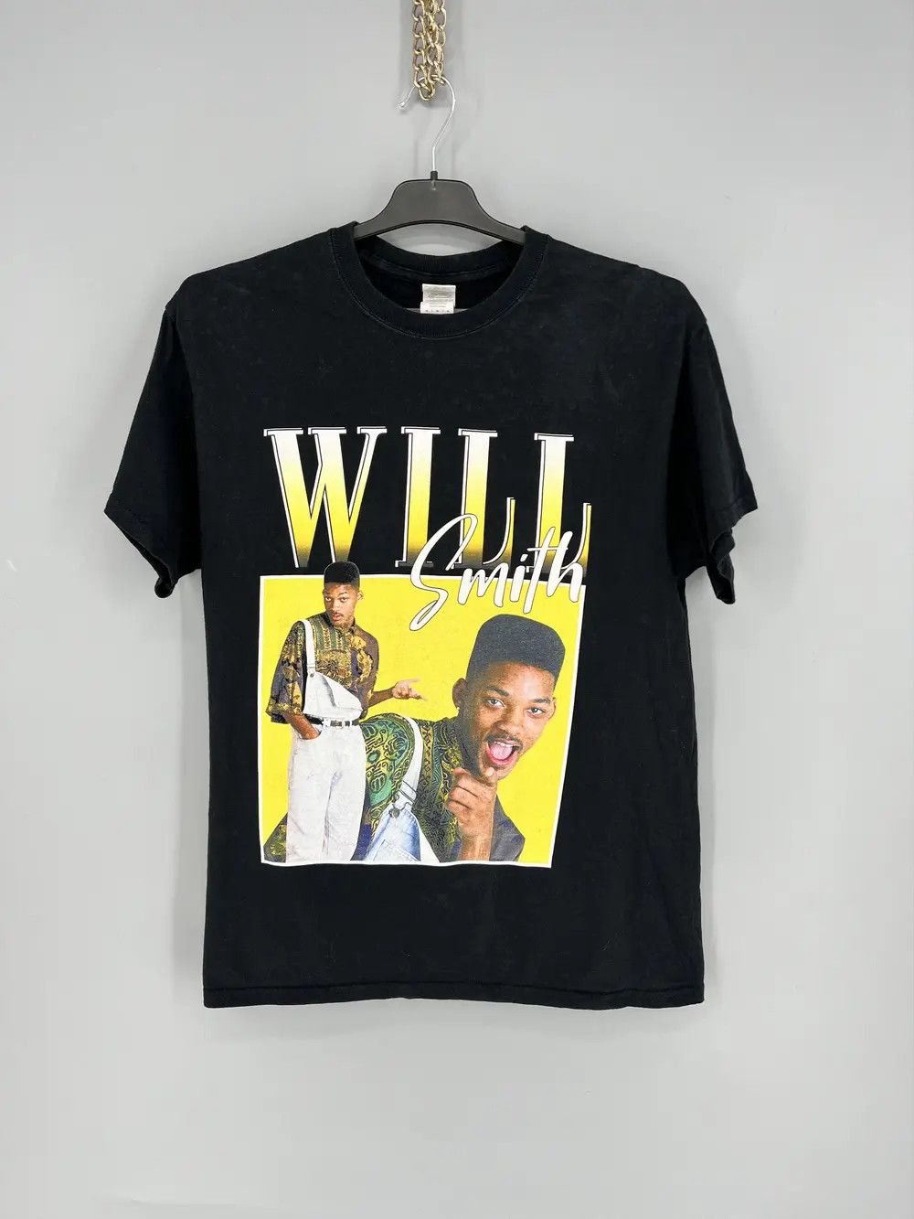 Vintage WILL SMITH Shirt Adult Black Graphic Fresh Prince Cotton Size US M / EU 48-50 / 2 - 1 Thumbnail