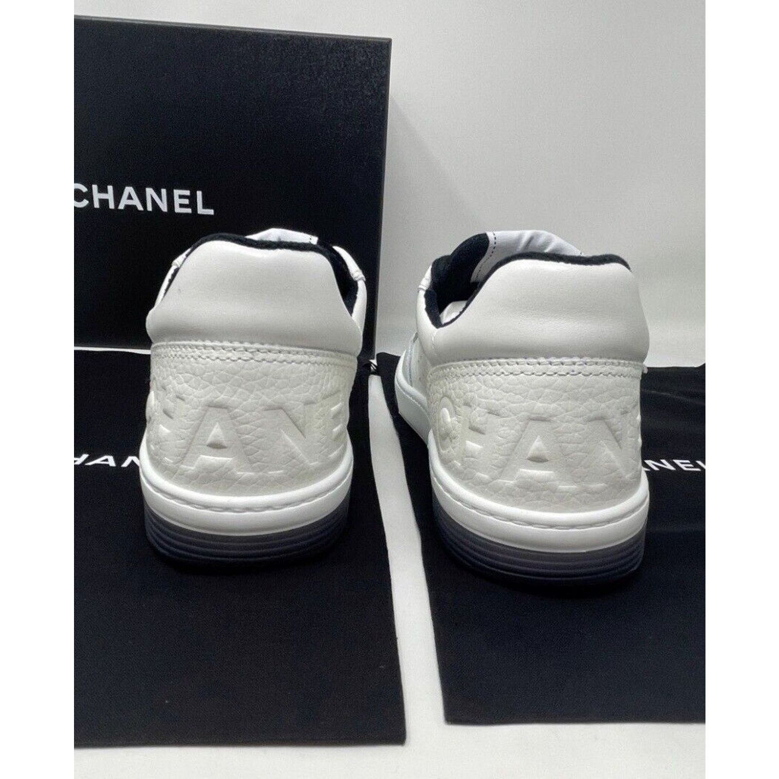 Chanel Chanel Grained Calfskin Fabric Womens Logo Sneakers 39 Size US 8 / IT 38 - 7 Thumbnail
