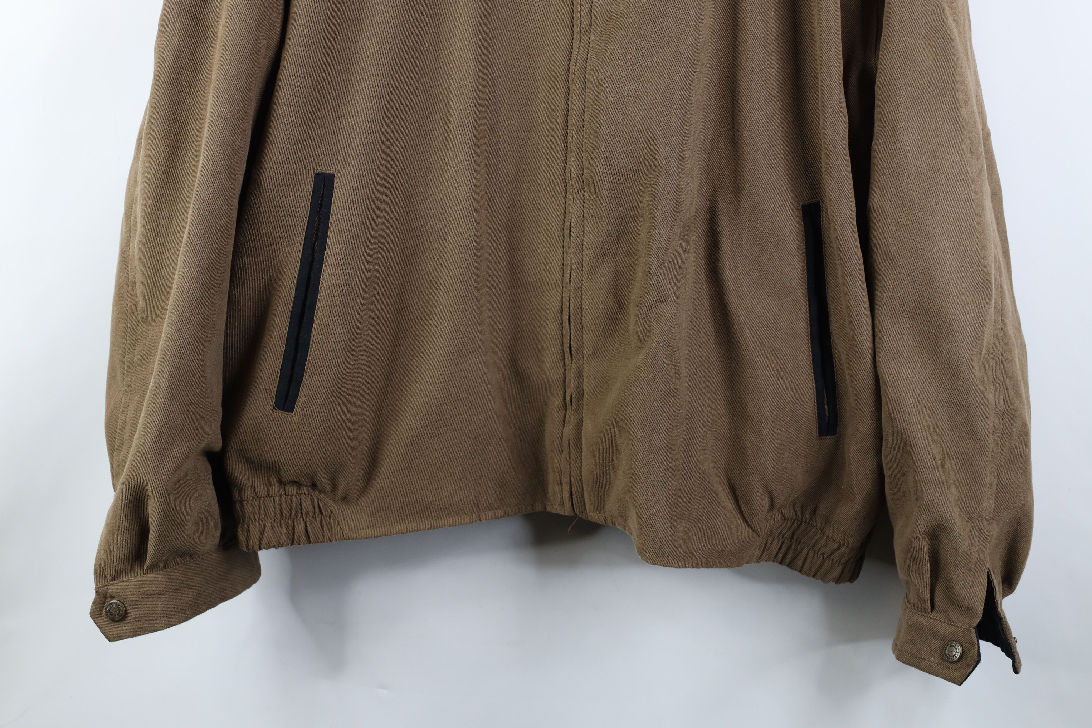 Vintage Vintage 90s Streetwear Whipcord Full Zip Bomber Jacket Brown Size US XXL / EU 58 / 5 - 3 Thumbnail