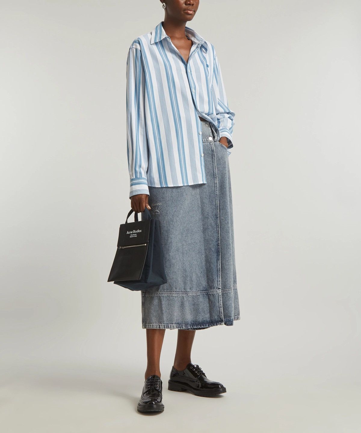 Acne Studios Acne Studios Stripe Button-Up Shirt Size XXS / US 00 / IT 34 - 2 Thumbnail