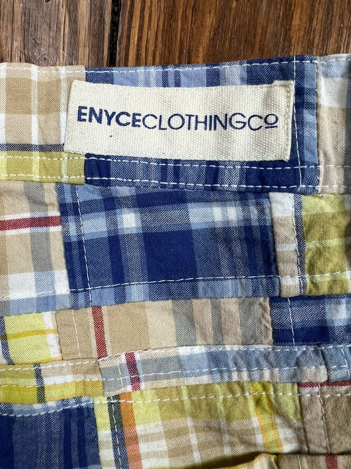 Enyce × Vintage Y2K Enyce Patchwork Plaid Shorts Size US 38 / EU 54 - 4 Thumbnail