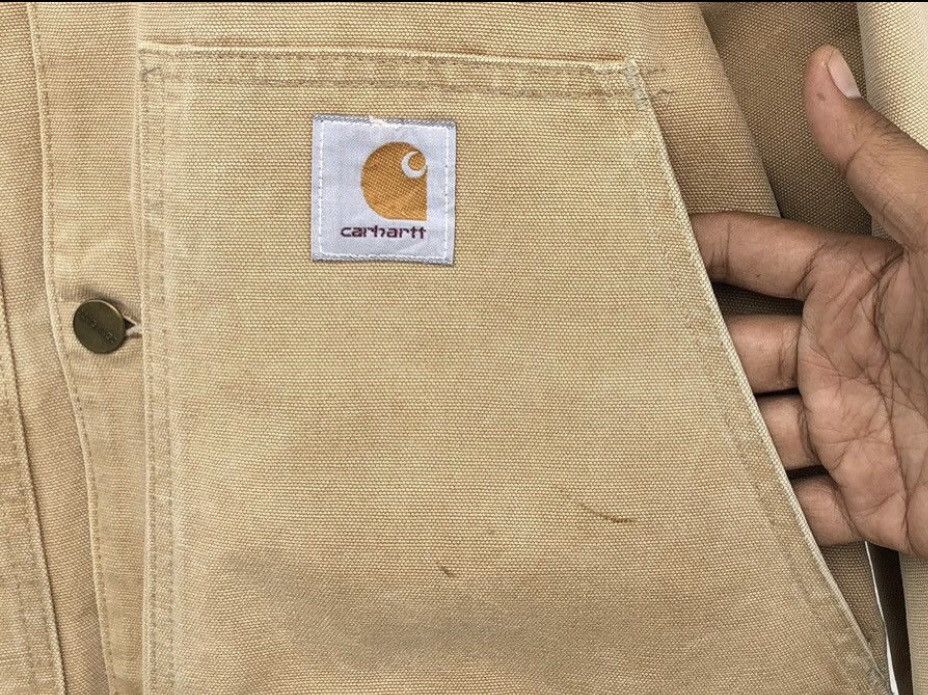 Carhartt VTG THRASHED Carhartt Canvas Hunting Jacket Pouch Corduroy Size US M / EU 48-50 / 2 - 18 Thumbnail