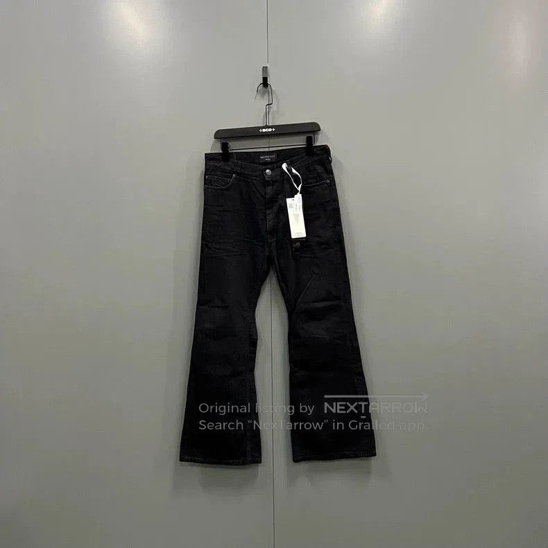 Balenciaga Balenciaga Black Denim Flared Pants. Size US 36 / EU 52 - 1 Thumbnail