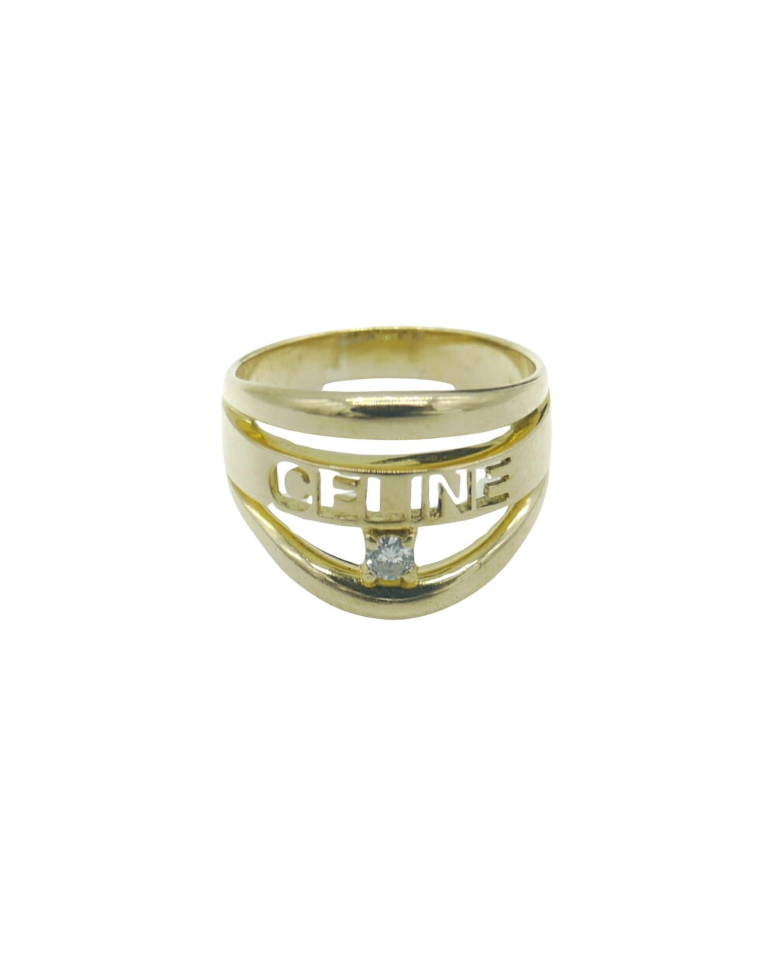 image of 18K Gold Diamond Ring For Men By Celine