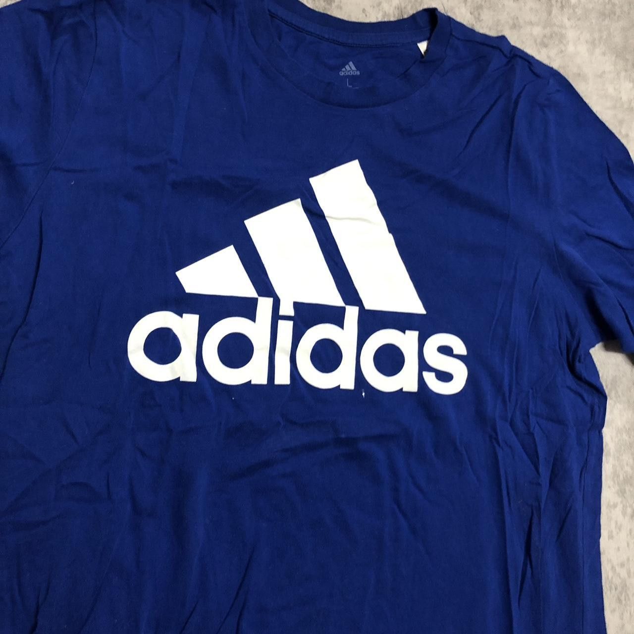 Adidas Navy blue Adidas tee with white logo Size US L / EU 52-54 / 3 - 2 Thumbnail