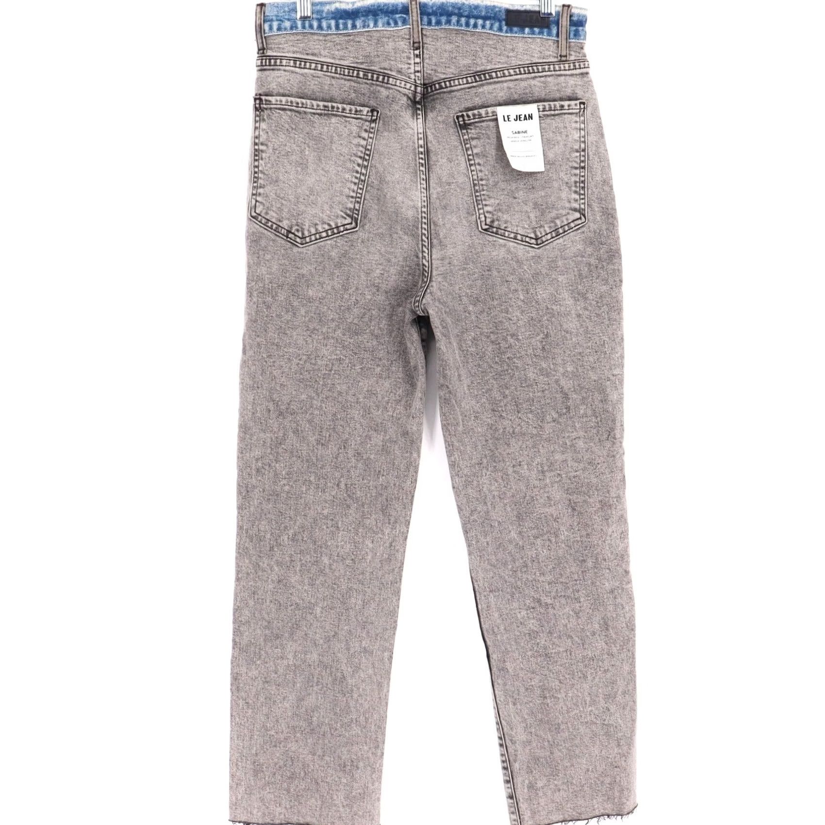 Vintage VINTAGE LE JEAN Sabine High Rise Straight Ankle Jeans Blue Grey Contrast 30 NWT Size 30" / US 8 / IT 44 - 3 Thumbnail