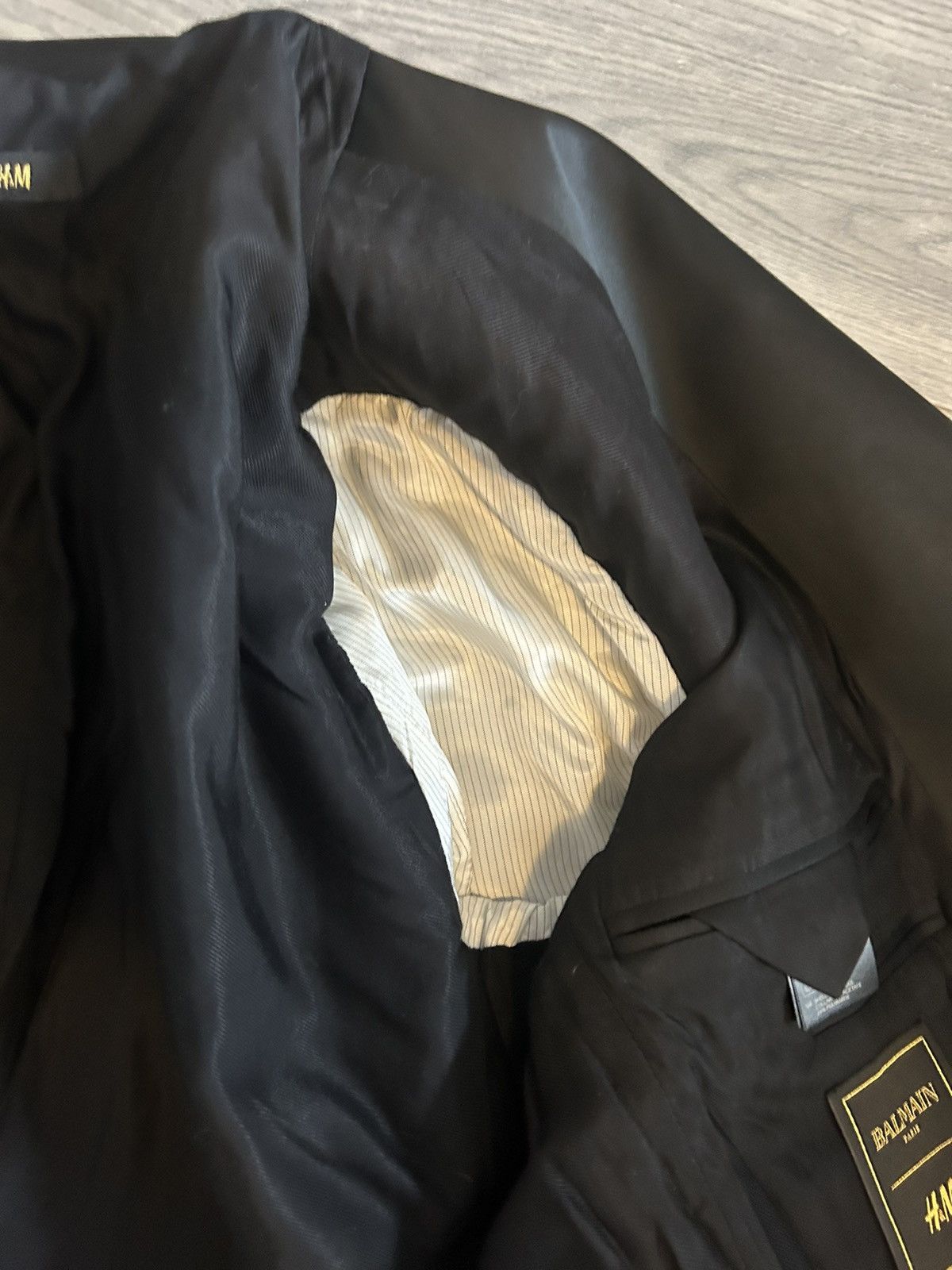 Balmain Balmain x H&M Double-Breasted Black Wool Blazer Size 50 Size US M / EU 48-50 / 2 - 12 Thumbnail