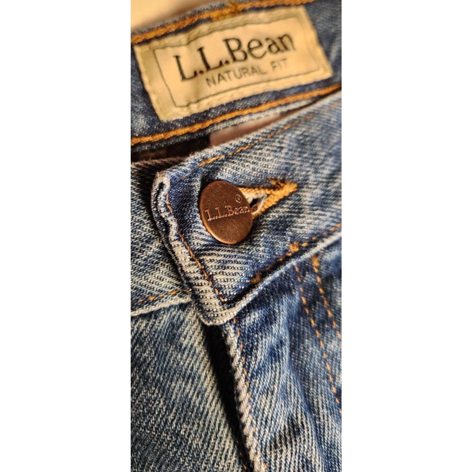 Vintage VINTAGE L.L. BEAN Jeans Men’s 40x30 Lined Plaid Denim 5-Pocket Straight Blue Natural Fit Sizes 40 Mens Size US 40 / EU 56 - 6 Thumbnail