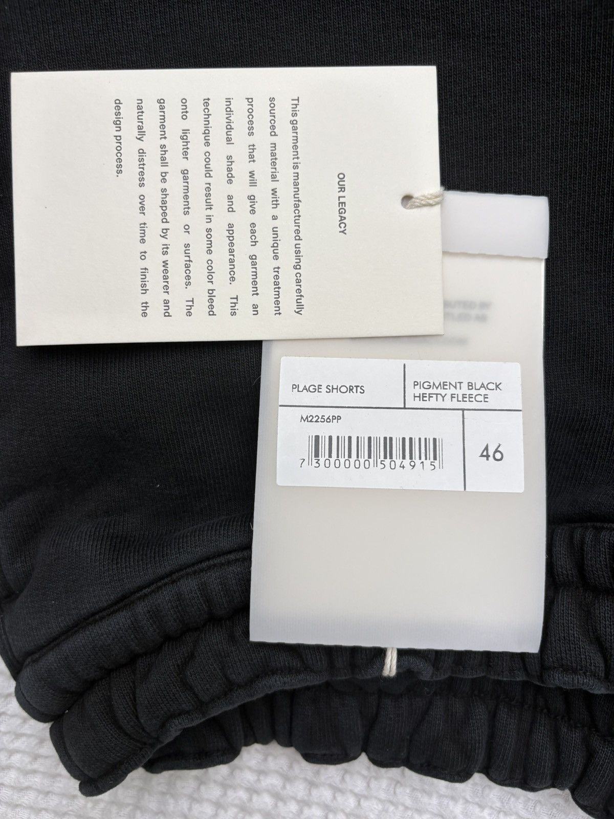 Our Legacy Our Legacy Plage Shorts Pigment Black Hefty Fleece Size US 30 / EU 46 - 9 Thumbnail