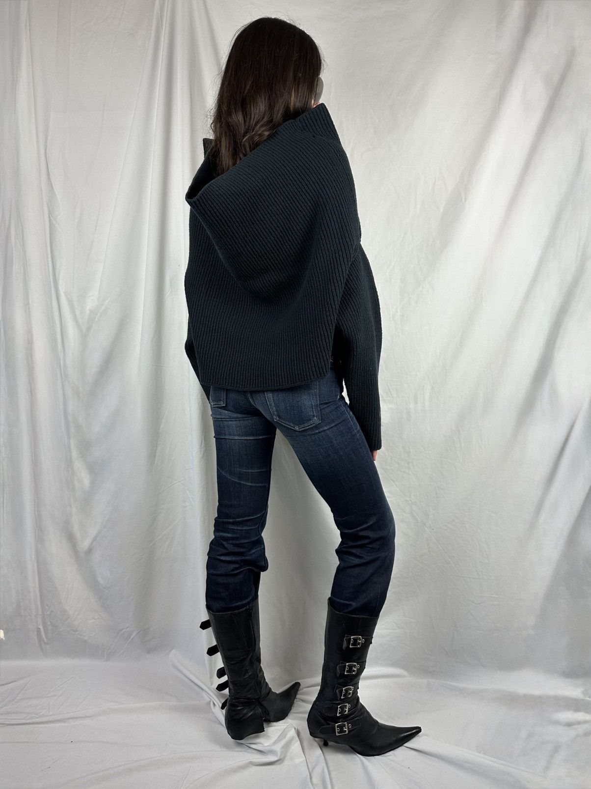 Y/Project Y/Project Draped Chain Ribbed Sweater Size L / US 10 / IT 46 - 1 Thumbnail