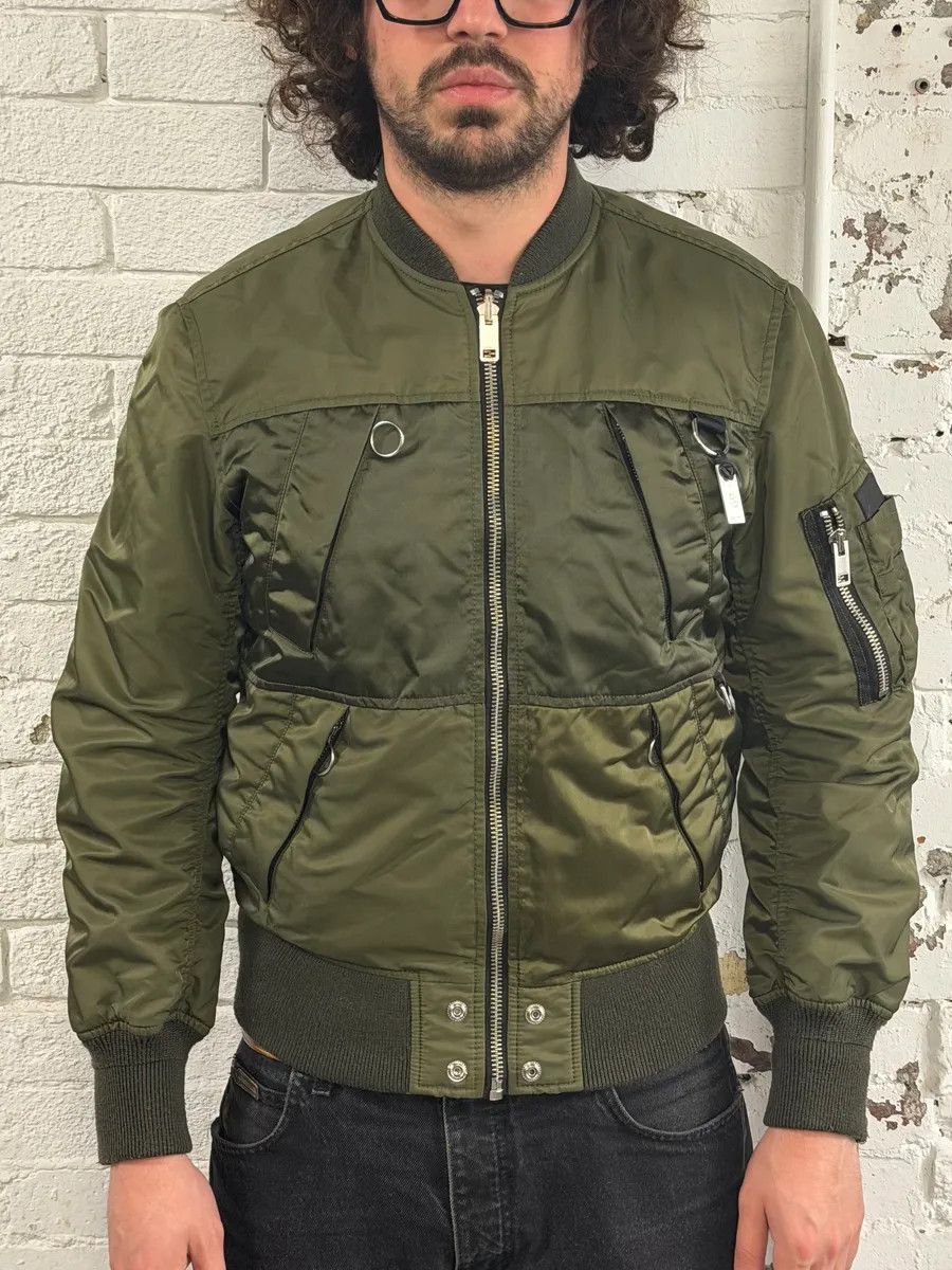 Diesel Diesel Olive Multi-Pocket Back Zip Olive Cargo Bomber Jacket Size US M / EU 48-50 / 2 - 3 Thumbnail