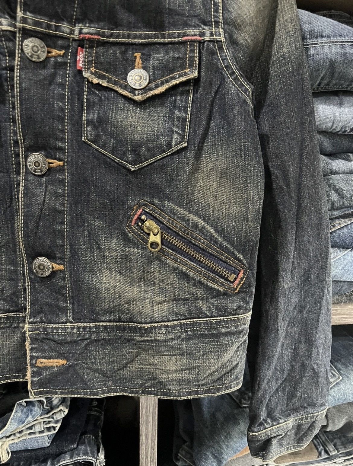 Levi's 🔥Vintage Levis Redloop Denim Jacket Size S / US 4 / IT 40 - 8 Thumbnail