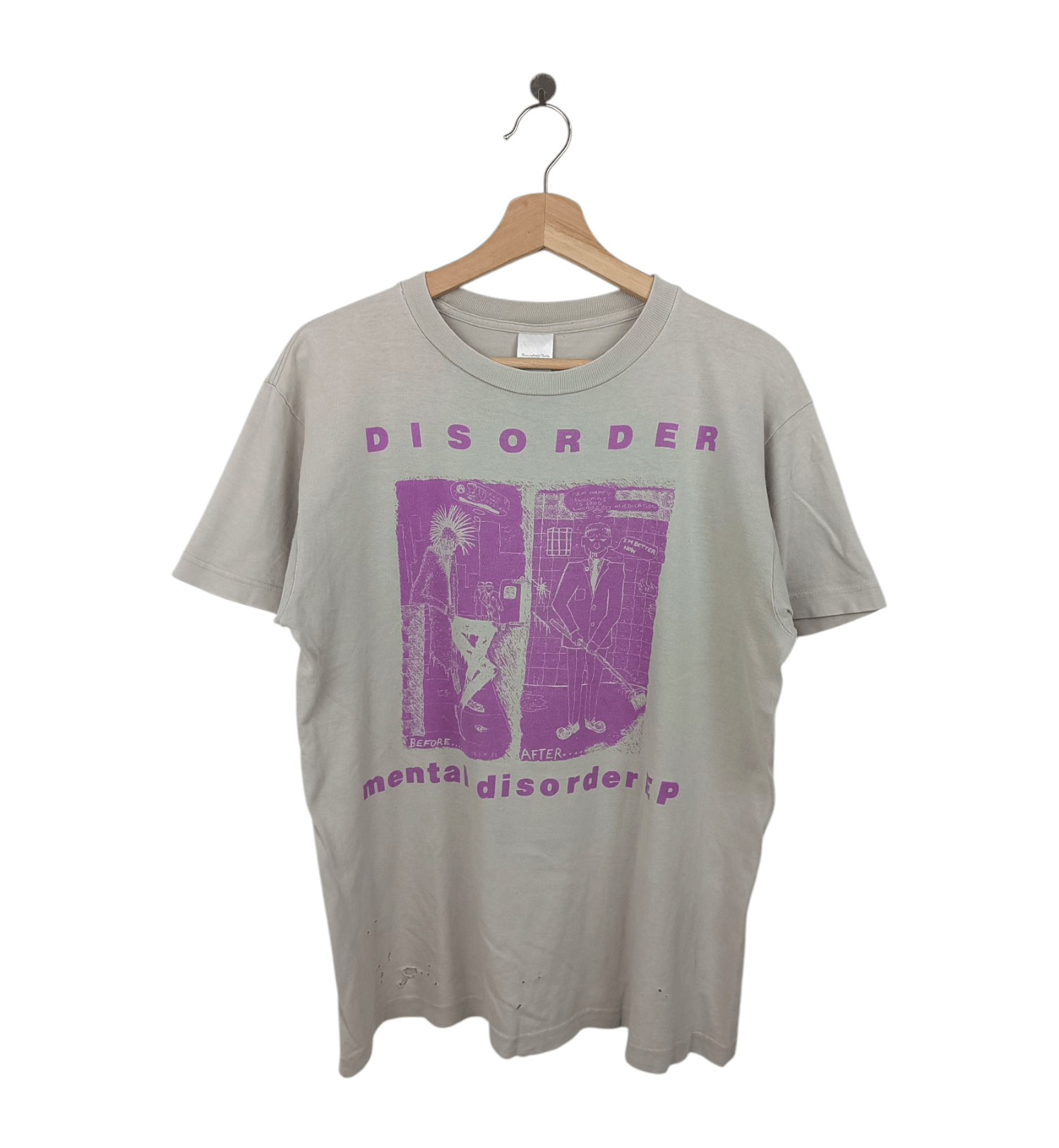 Band Tees THRASH FADED VINTAGE 2000s DISORDER MENTAL DISORDER EP PUNK Size US M / EU 48-50 / 2 - 1 Thumbnail