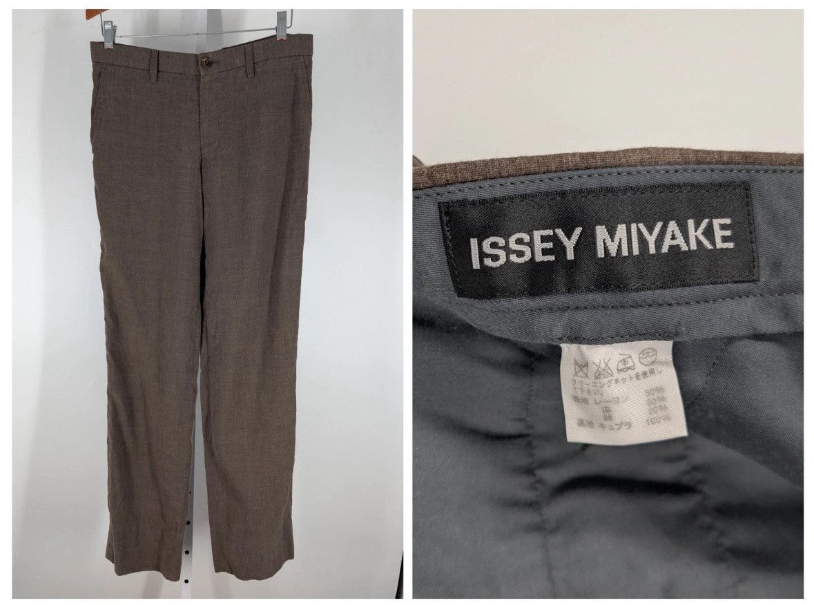 Issey Miyake Vintage 90s Issey Miyake 1996 Trousers Men Wool Blend Pants Size US 32 / EU 48 - 1 Thumbnail