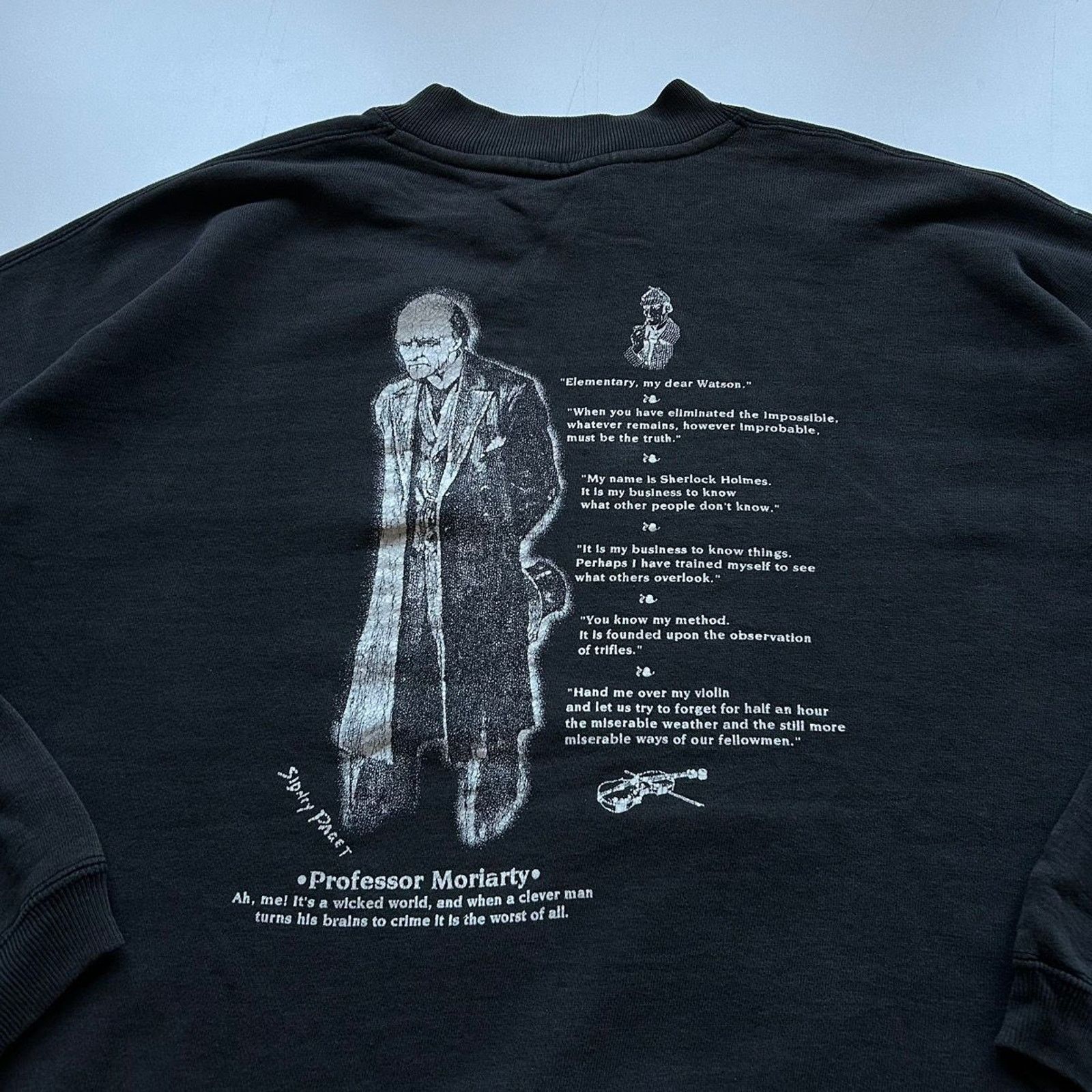 Vintage Vintage 90s Sherlock Holmes Detective Art Crewneck Large Size US L / EU 52-54 / 3 - 5 Thumbnail