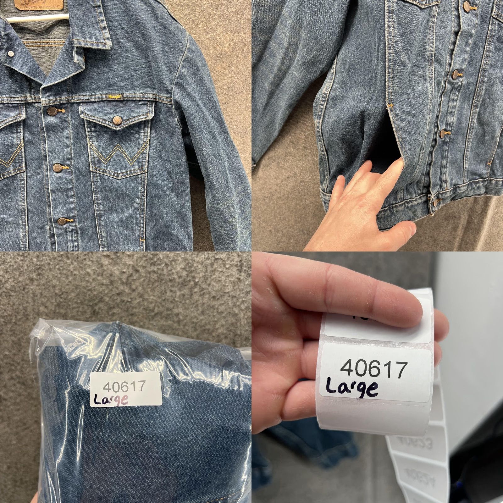 Wrangler VINTAGE Wrangler Denim Jacket Mens L Blue Denim Button M-159 Western Trucker USA 90s Mens Size US L / EU 52-54 / 3 - 8 Thumbnail
