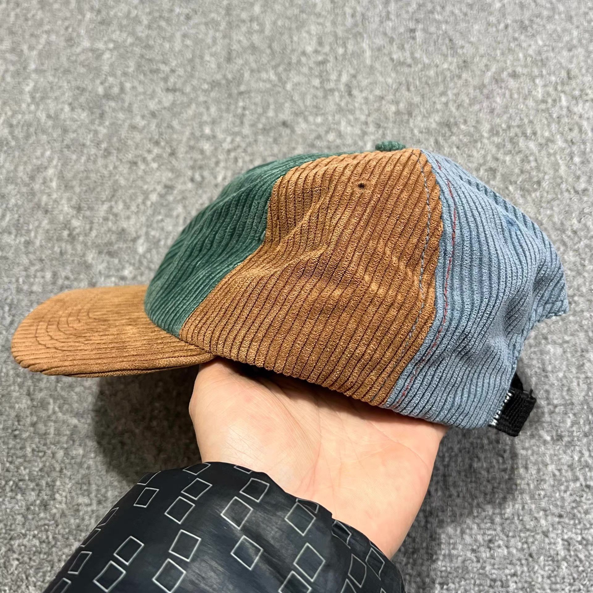 Billionaire Boys Club BBC Color-Block Corduroy Curved Brim Baseball Sun Hat Q7 Size ONE SIZE - 6 Thumbnail
