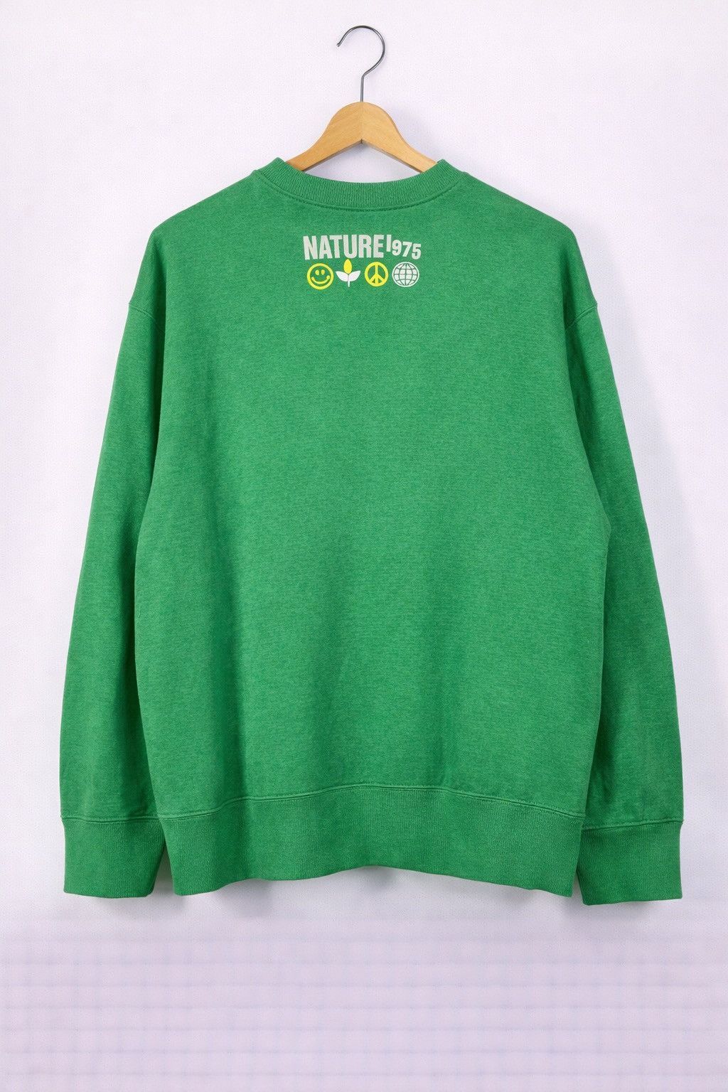 Japanese Brand Homeboys Nature 1975 Green Graphic Smiley Peace Earth Size US L / EU 52-54 / 3 - 2 Thumbnail