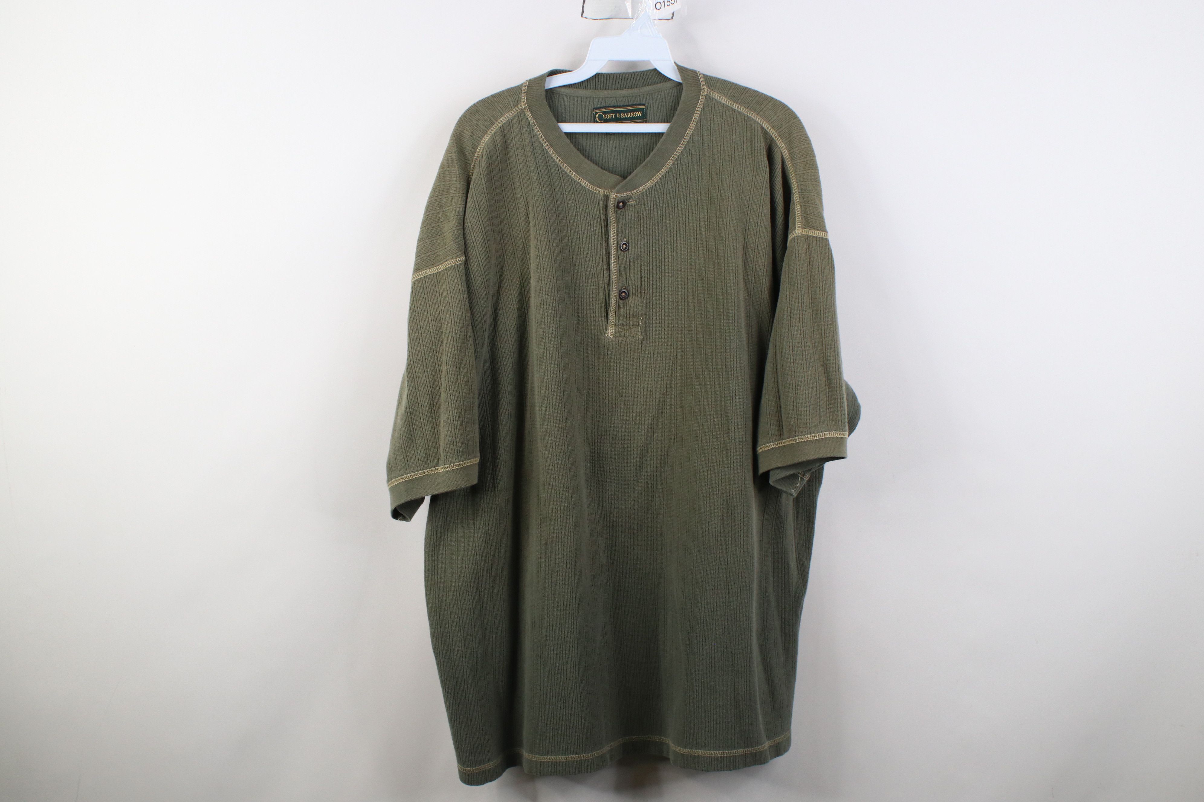 Vintage Vintage 90s Streetwear Ribbed Knit Ringer Henley T-Shirt Size US XL / EU 56 / 4 - 1 Thumbnail