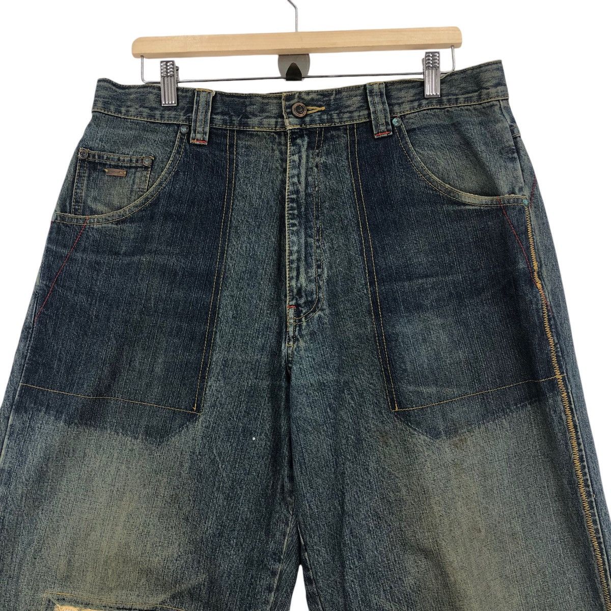 Pelle Pelle PELLE PELLE By Marc Buchanan Baggie Denim Pants Size US 36 / EU 52 - 2 Thumbnail