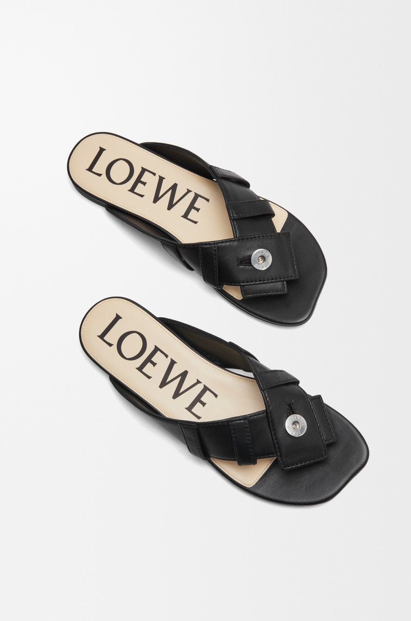 Loewe o1in1g0526 Toy Panta Toe Post Sandals in Black Size US 11 / IT 41 - 4 Thumbnail