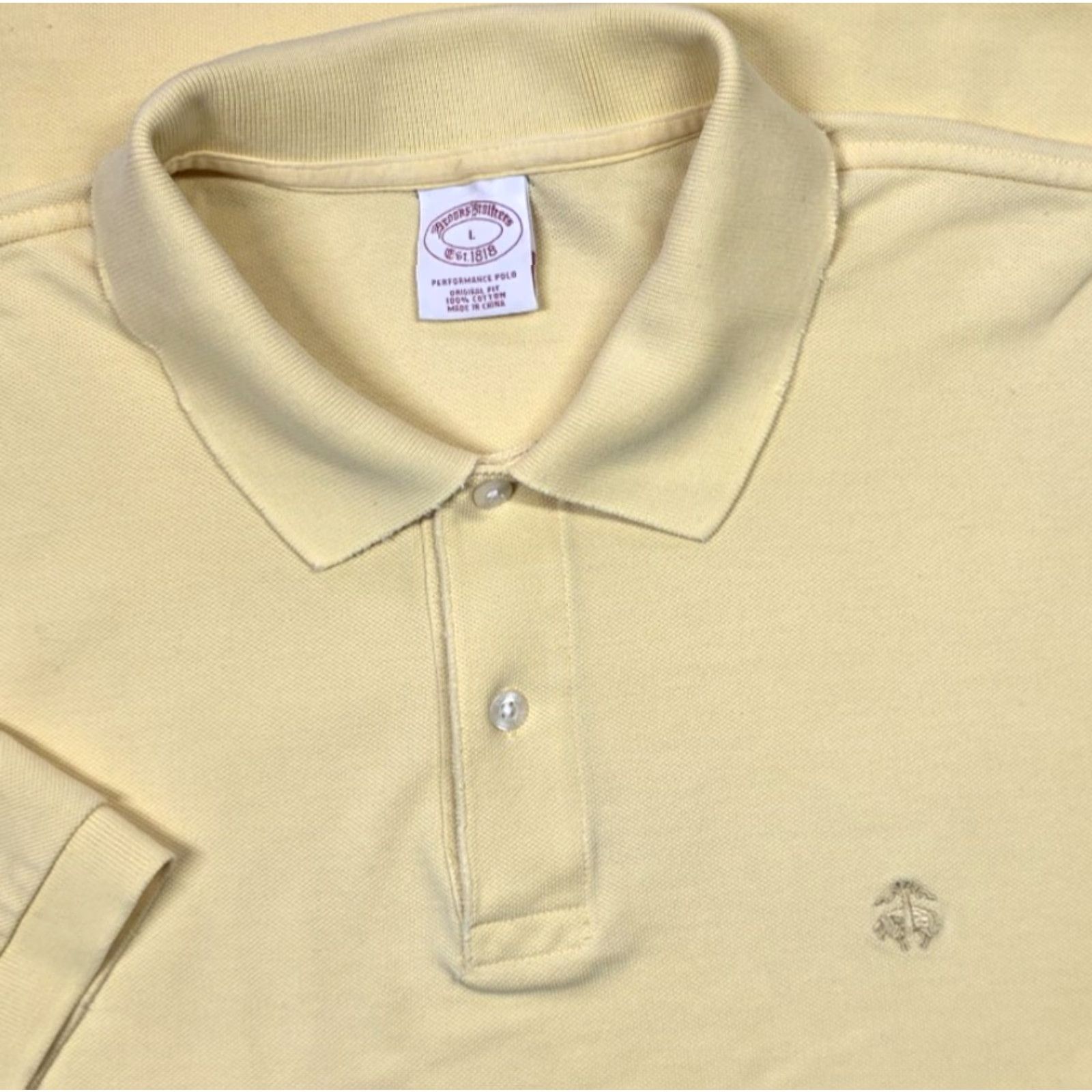 Brooks Brothers Brooks Brothers Polo Short Sleeve Mens L Performance Golden Fleece Polo Shirt Yellow Logo Embroidered Original Fit Size US L / EU 52-54 / 3 - 2 Thumbnail