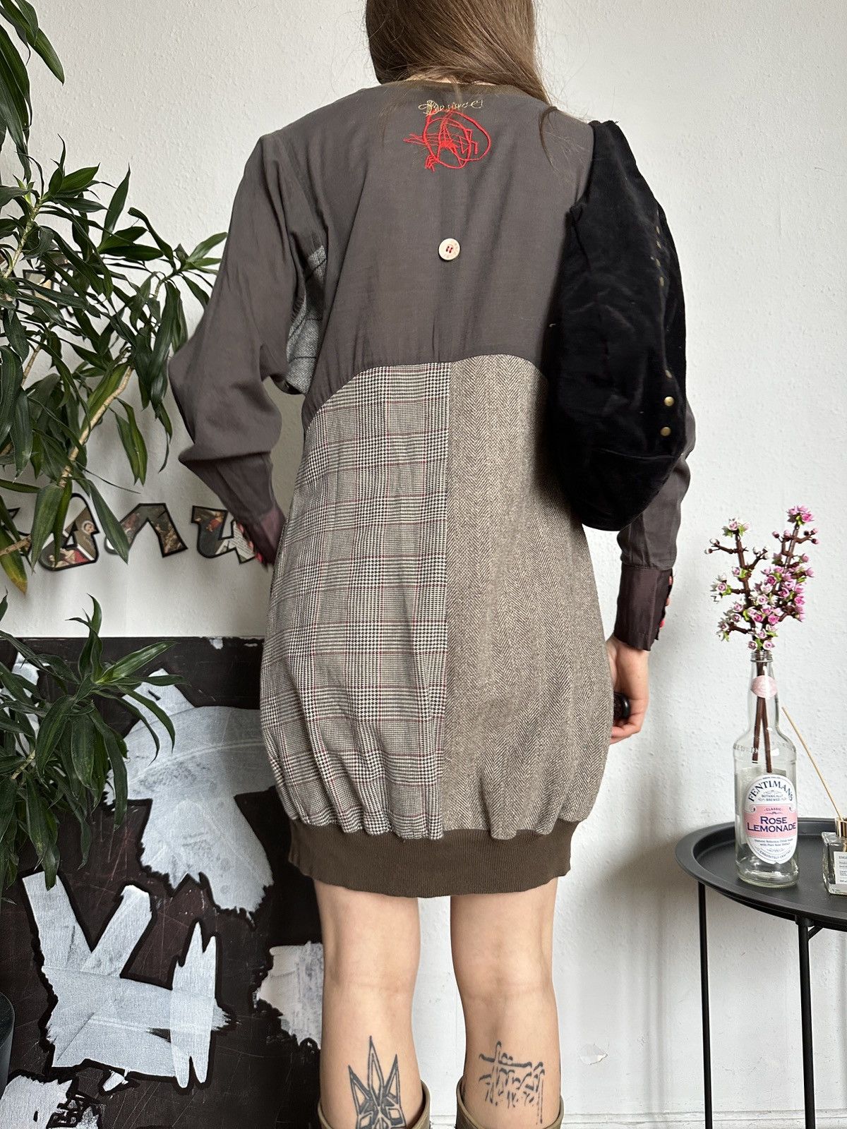 Desigual × Seditionaries × Vintage Desigual Vintage Abstract Patchwork Dress 00s Size ONE SIZE - 5 Thumbnail