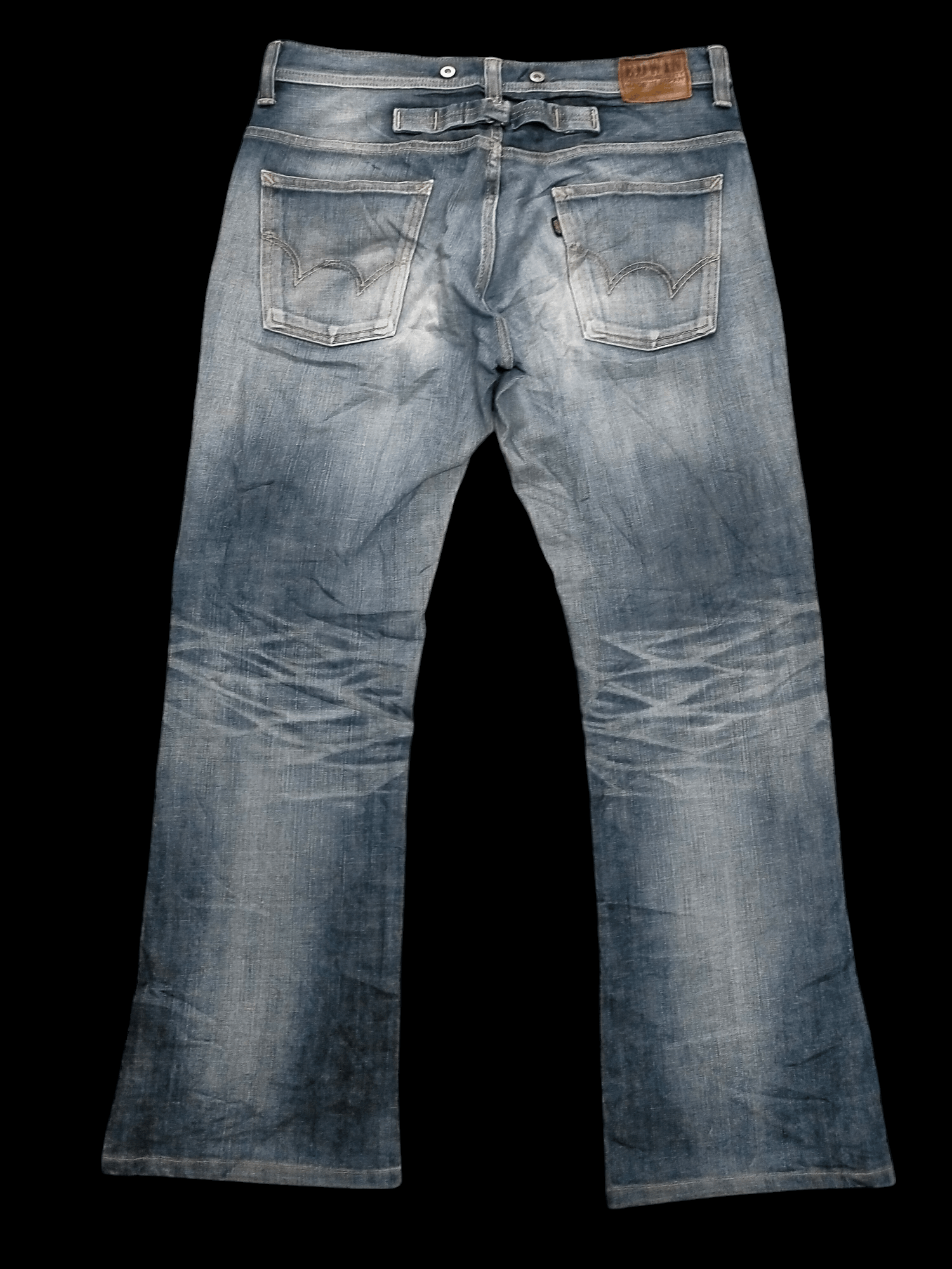 Edwin 🔥Rare🔥 Edwin Japan Double Knee Washed Flare Jeans Size US 34 / EU 50 - 2 Thumbnail