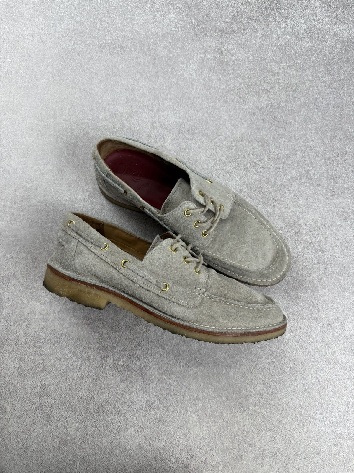 Grenson Grenson Sheldon Suede Leather Top-Sider Loafers Size US 10 / EU 43 - 7 Thumbnail