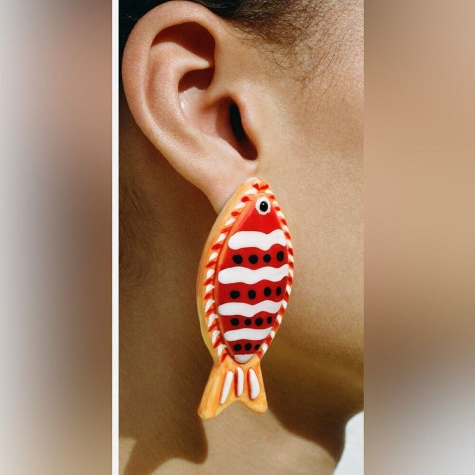Zara Nwt- Zara fish earrings Size ONE SIZE - 1 Thumbnail