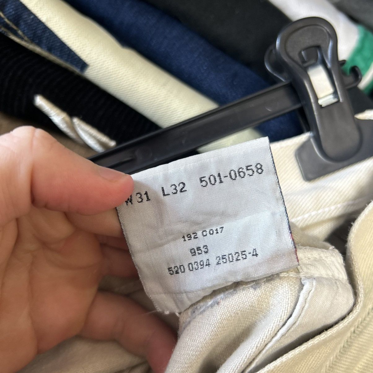 Levi's Vintage Clothing Vintage Levis 501xx Made InUSA rare beige denim jeans Size US 34 / EU 50 - 15 Thumbnail