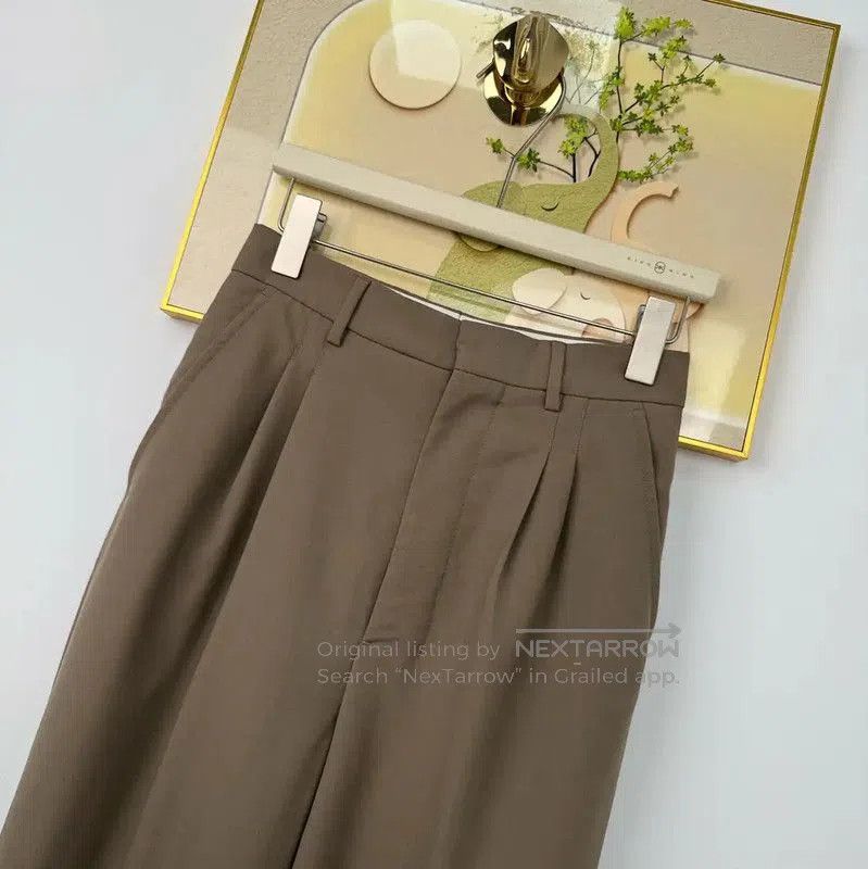 AMI AMI S Size Brown Wool Women’s Casual Trousers . Size 23" - 3 Thumbnail