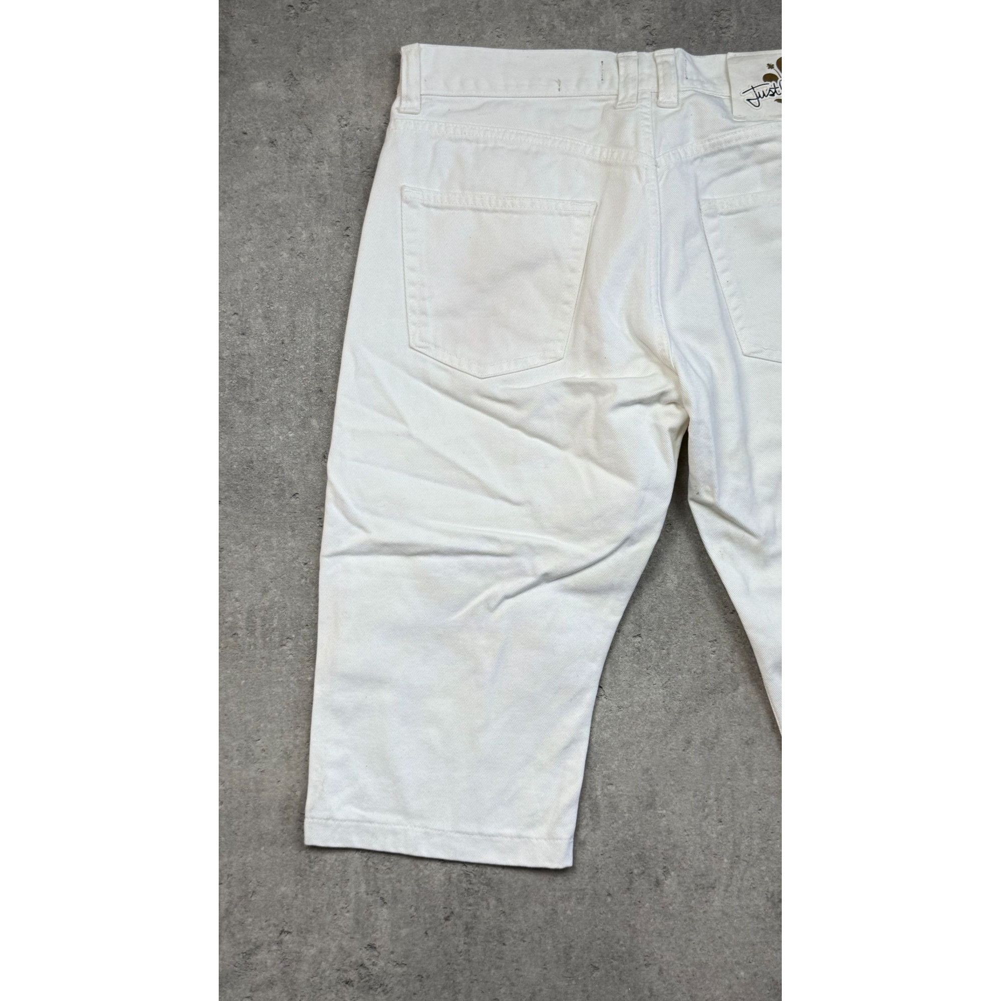 Just Cavalli Archive Just Cavalli White Denim Shorts – Ittierre Era Size US 34 / EU 50 - 4 Thumbnail