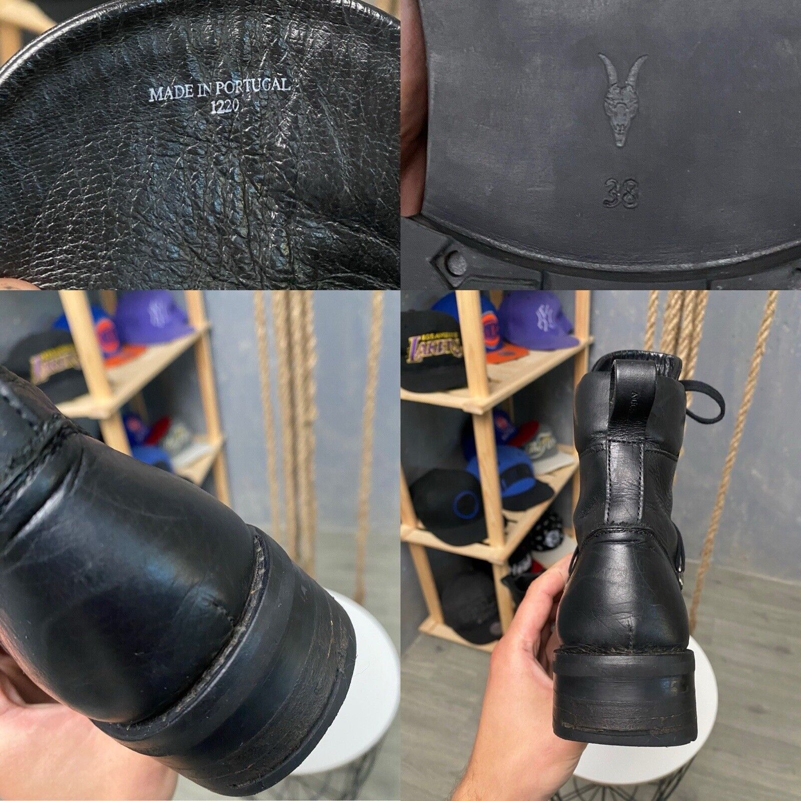 Allsaints AllSaints Franka Leather combat biker Y2K Boots Size US 8 Size US 8 / IT 38 - 22 Thumbnail