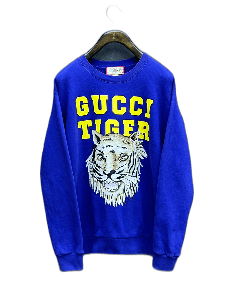 Gucci GUCCI Tiger Print Pullover Sweatshirt for Men Size US L / EU 52-54 / 3 - 1 Thumbnail