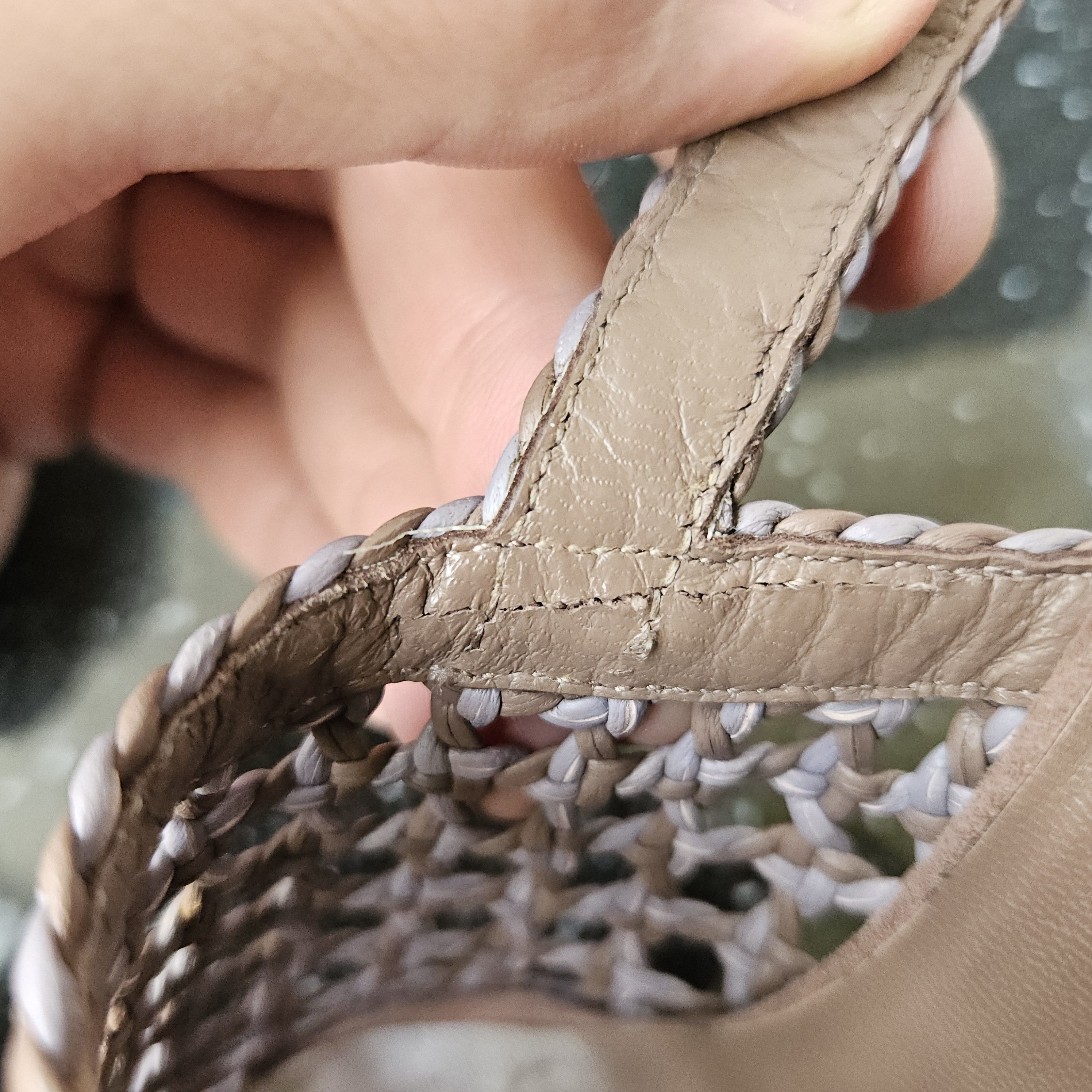 Gucci GUCCI Alhambra Brown Woven Leather Suede Platform Sandal Size US 9 / IT 39 - 11 Thumbnail