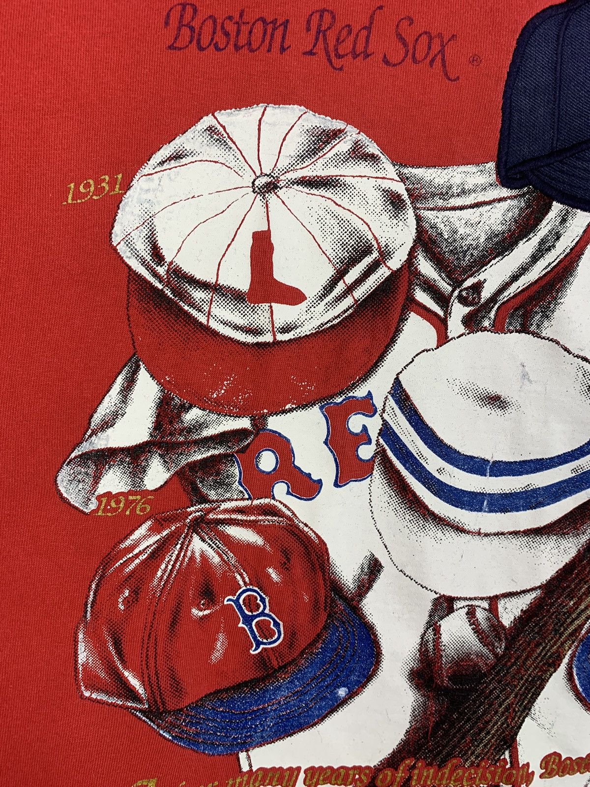 MLB × Nutmeg × Vintage Vintage Boston Red Sox Single Stitch T-shirt Size US L / EU 52-54 / 3 - 9 Thumbnail