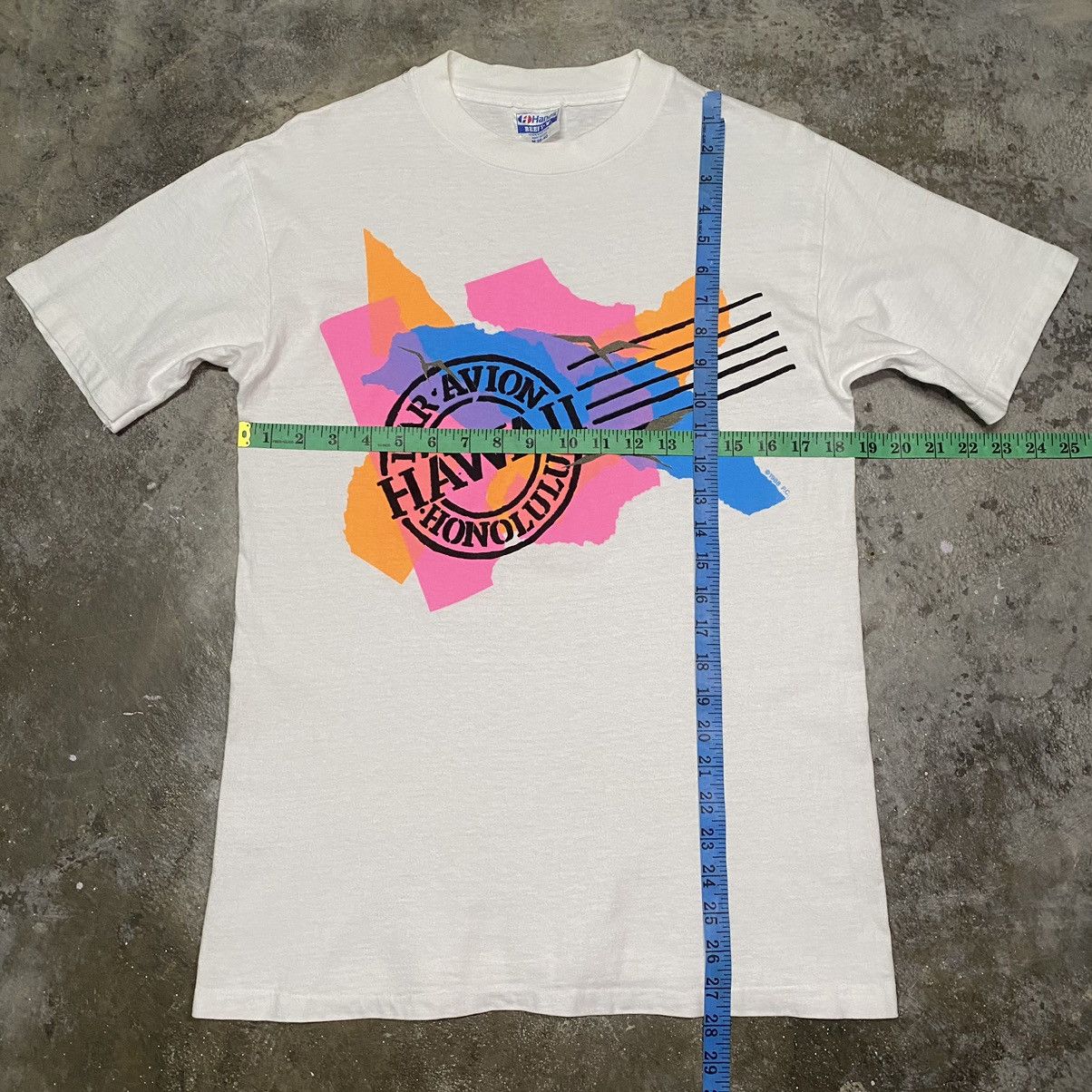 Hanes × Vintage Vintage 80’s Hawaii Par.Avion Honolulu T Shirt Size US M / EU 48-50 / 2 - 10 Thumbnail