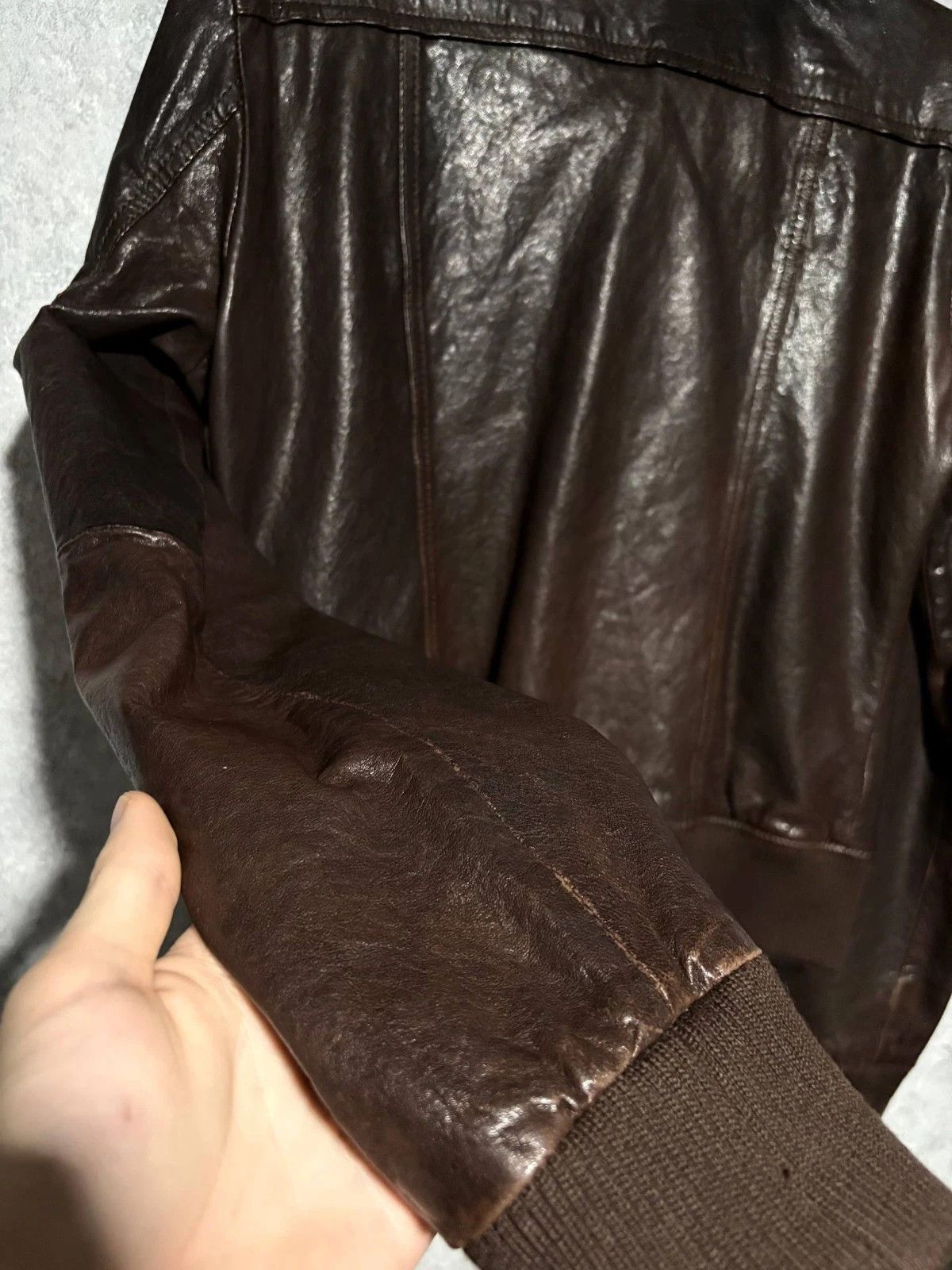 Dolce & Gabbana RARE Vintage Dolce&Gabbana Brown Leather Cargo Bomber Jacket Size M / US 6-8 / IT 42-44 - 7 Thumbnail