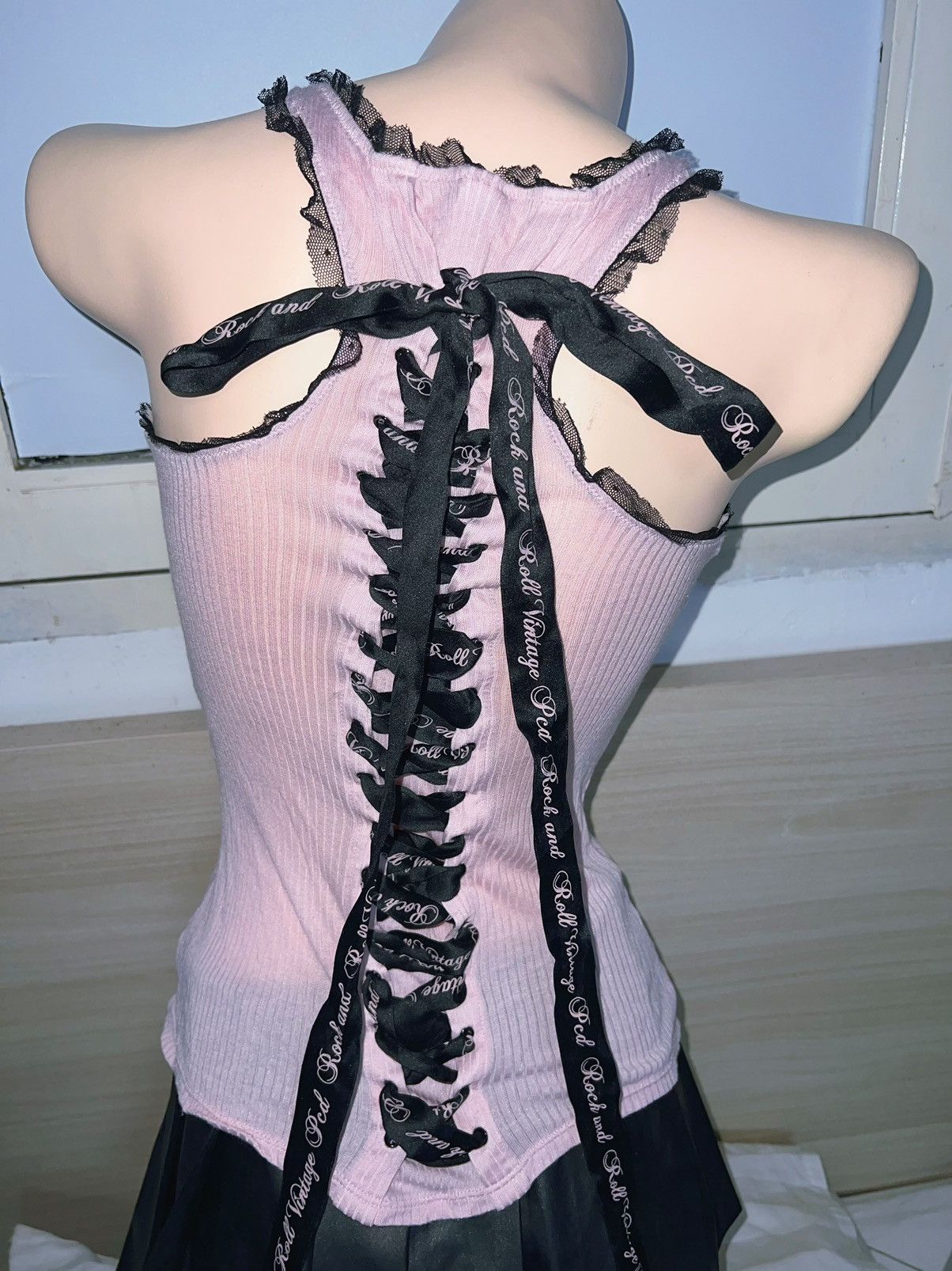 Japanese Brand Pussycat Dolls Shhh…lolita lace up tank top 🎀🖤 Size M / US 6-8 / IT 42-44 - 9 Thumbnail
