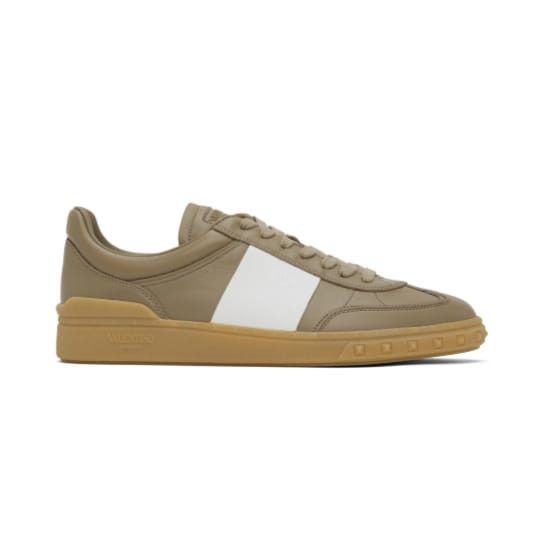 Valentino o1y0525 Logo Low-Top Sneakers in Khaki/White Size US 11 / EU 44 - 1 Thumbnail
