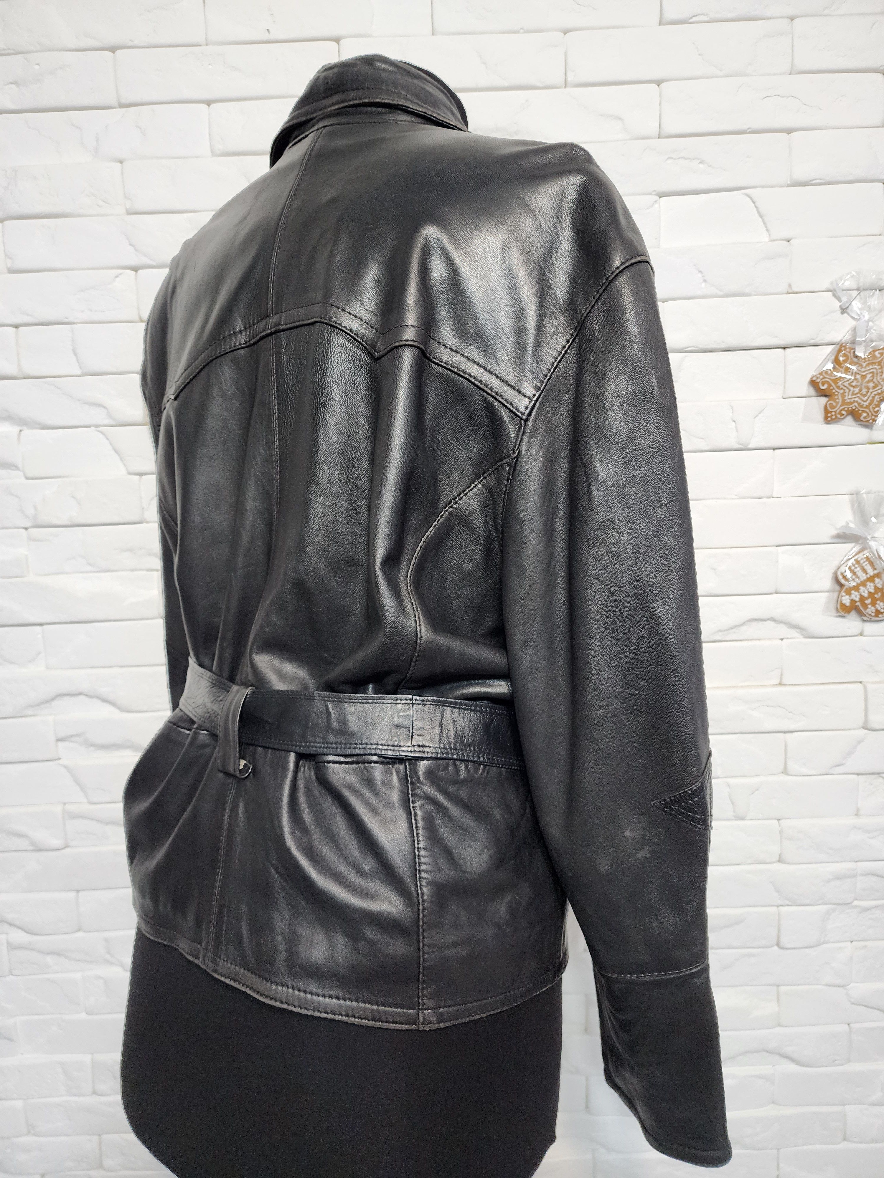 Other Women's Leather Biker Jacket: Tough Moto Rocker Outfit Size XL / US 12-14 / IT 48-50 - 5 Thumbnail