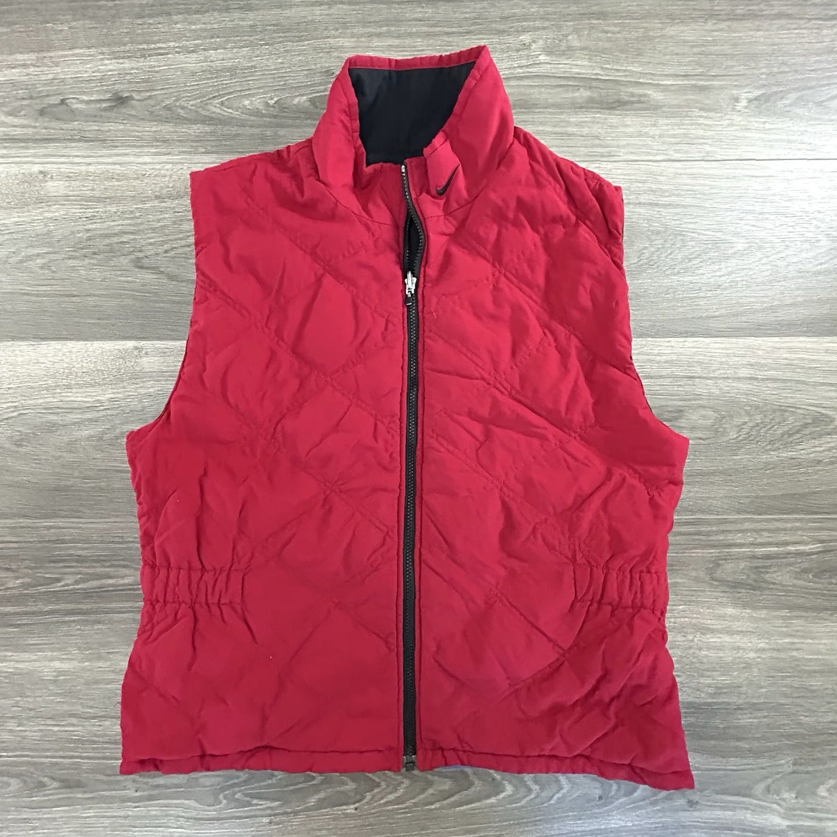 Nike VINTAGE Nike Vest Jacket Womens Large Reversible Nylon 90s Spellout Logo Zipper Pockets Blue Size L / US 10 / IT 46 - 3 Thumbnail