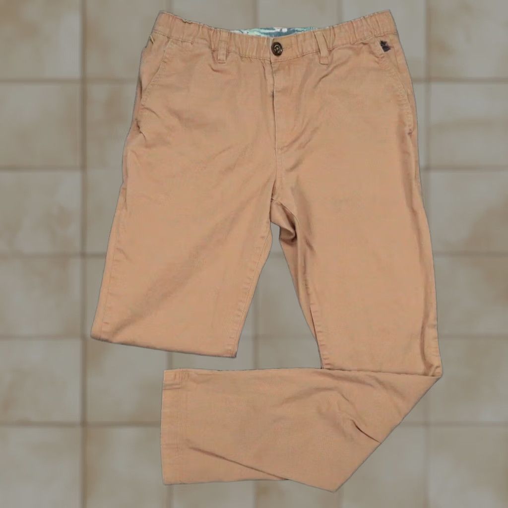 Chubbies Chubbies Pants Mens Small Brown Chino Trouser 30x30 Straight Pocket Zip Front Regular Size 30 Inseam 30 Size US 29 - 1 Thumbnail