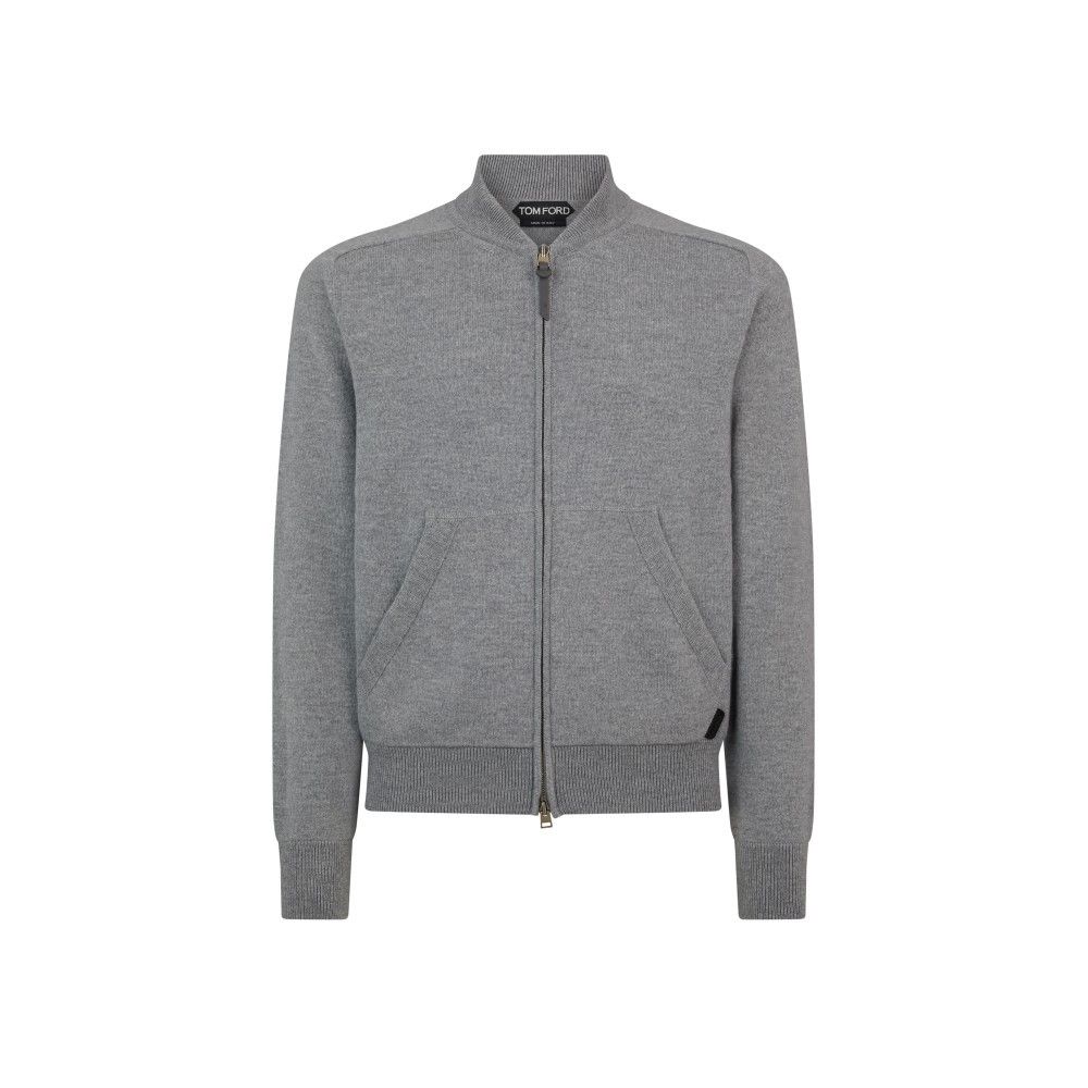 Tom Ford o1loc1c1225 KZL014 Zip-up Cardigan in Grey Size US M / EU 48-50 / 2 - 1 Thumbnail