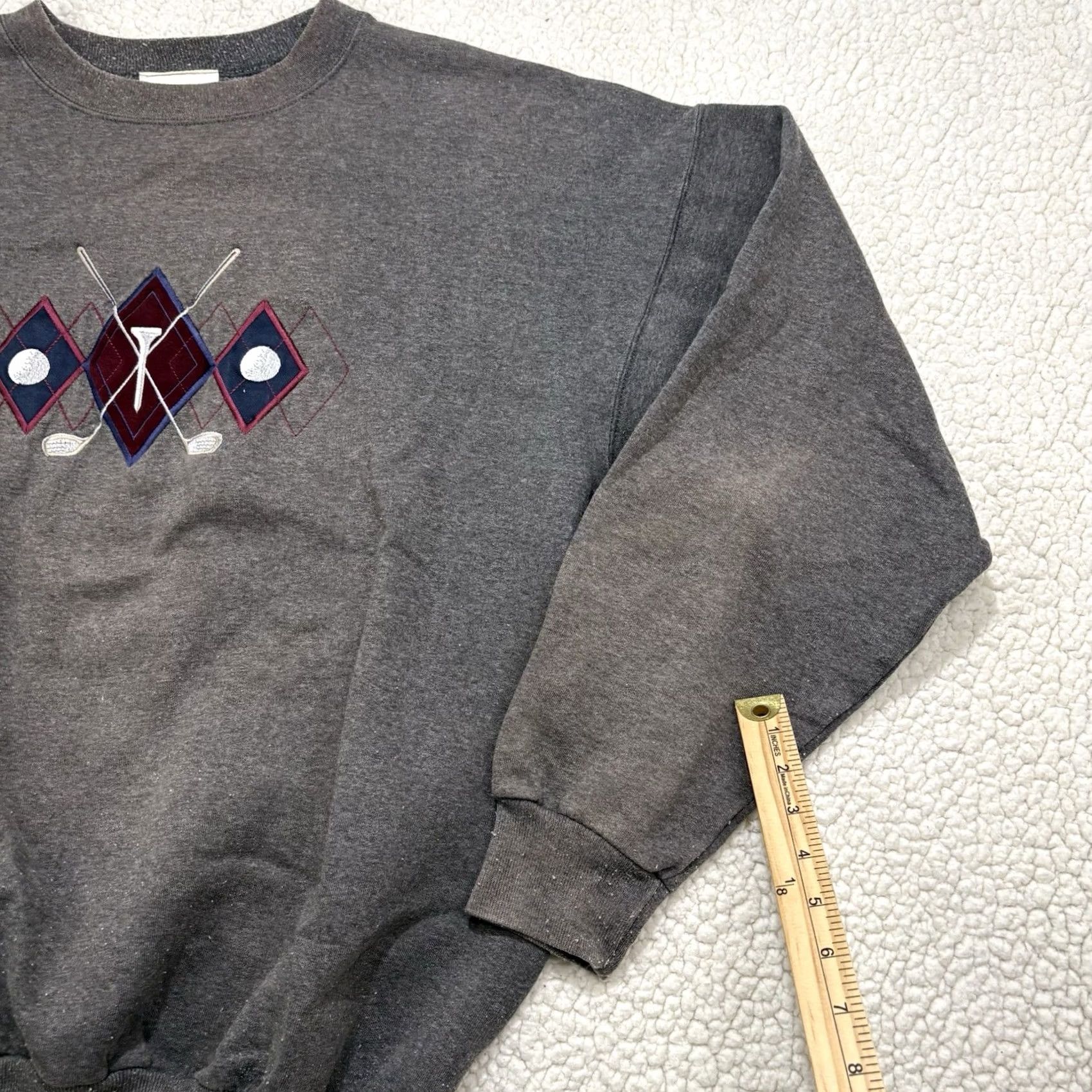 Vintage VINTAGE M & C Sport Sweatshirt Golf Embroidered Gray Mens L Crew Neck Pullover 90s Grandpa Size US L / EU 52-54 / 3 - 2 Thumbnail