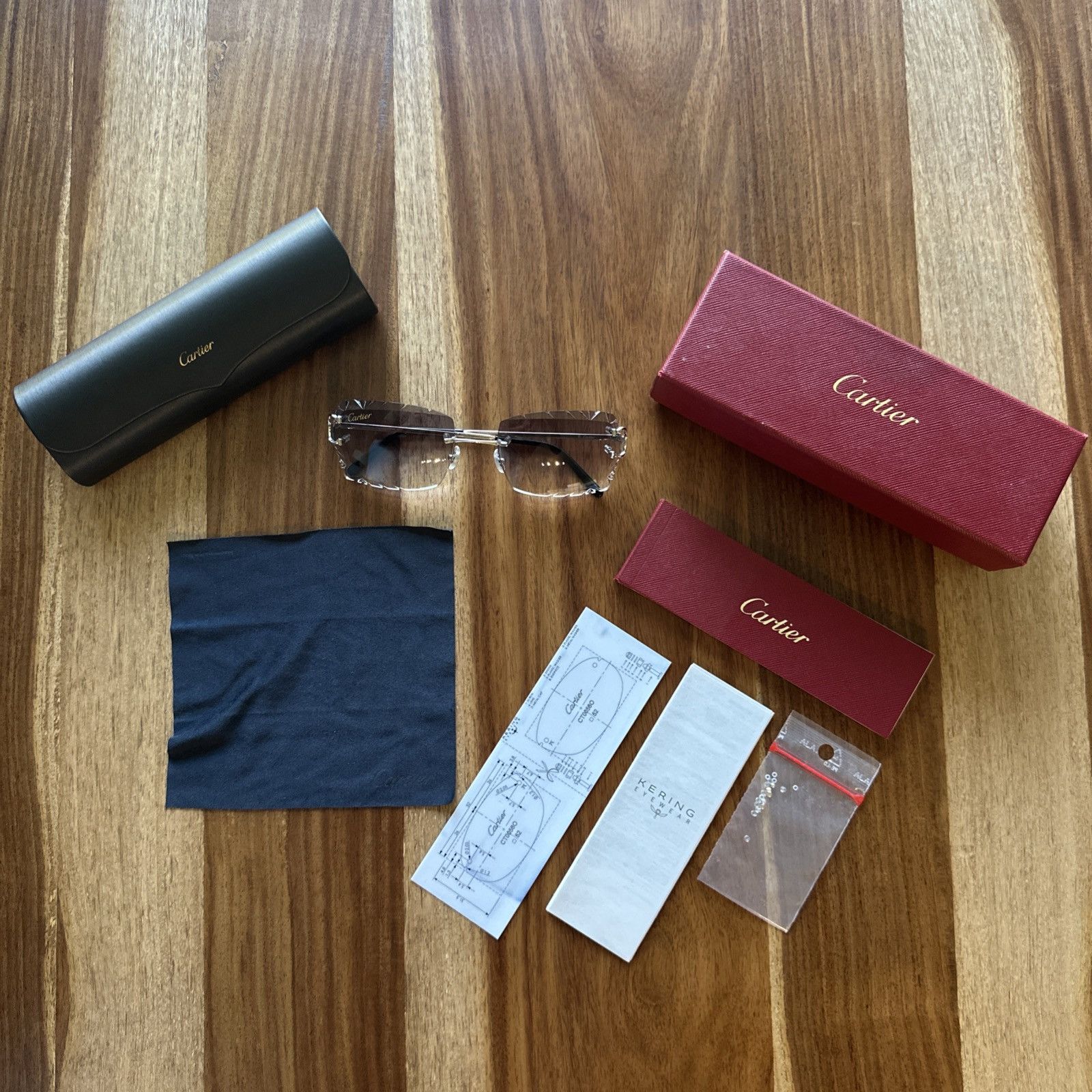 Cartier Rimless Piccadilly Diamond Cut Glasses