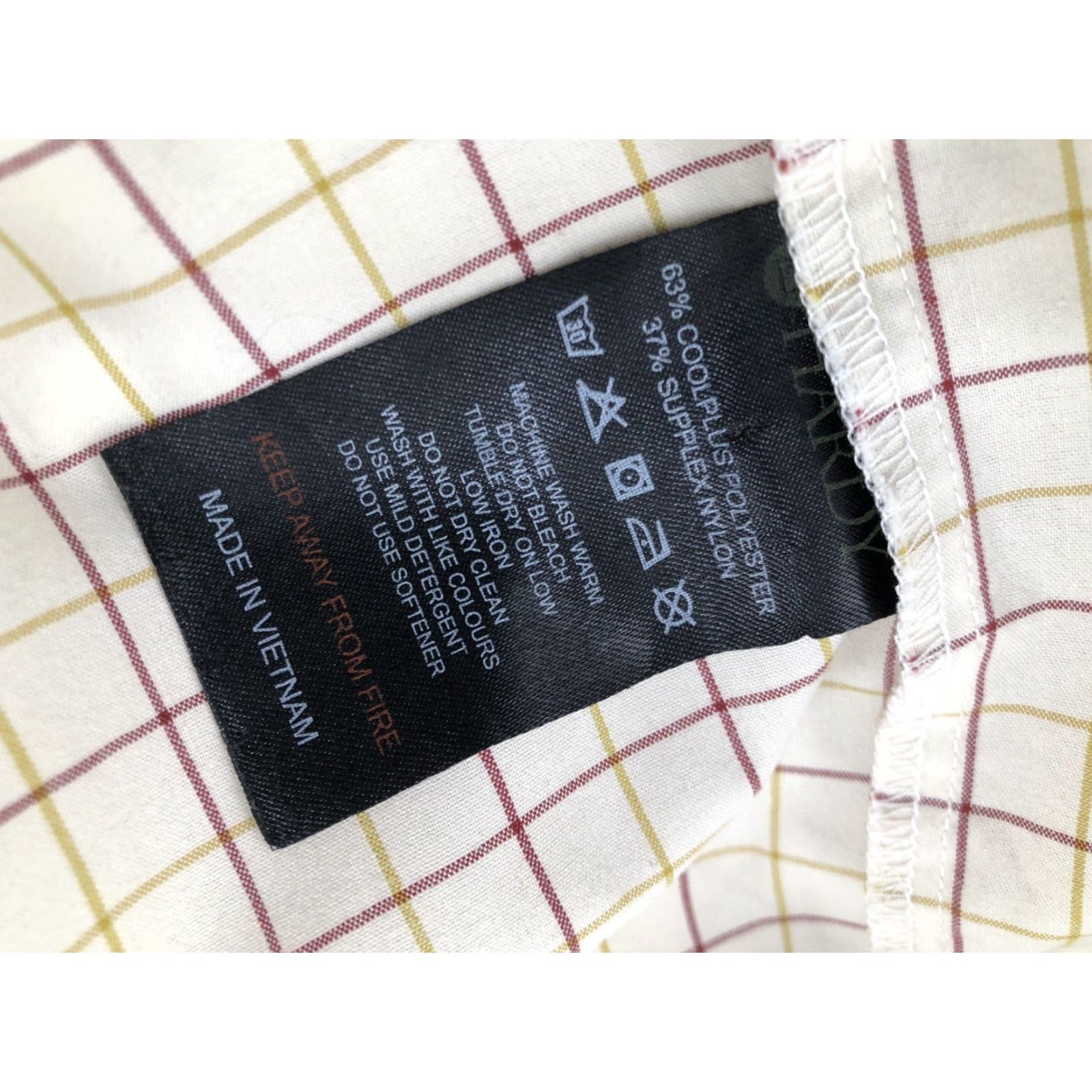 Vintage Hardy Bros Plaid Check FLY FISHING Embroidered Lg. Shirt - EXC. Button-Up - Men - Long Sleeve - Beige / Brown / Burgundy - J14 Size US L / EU 52-54 / 3 - 8 Thumbnail
