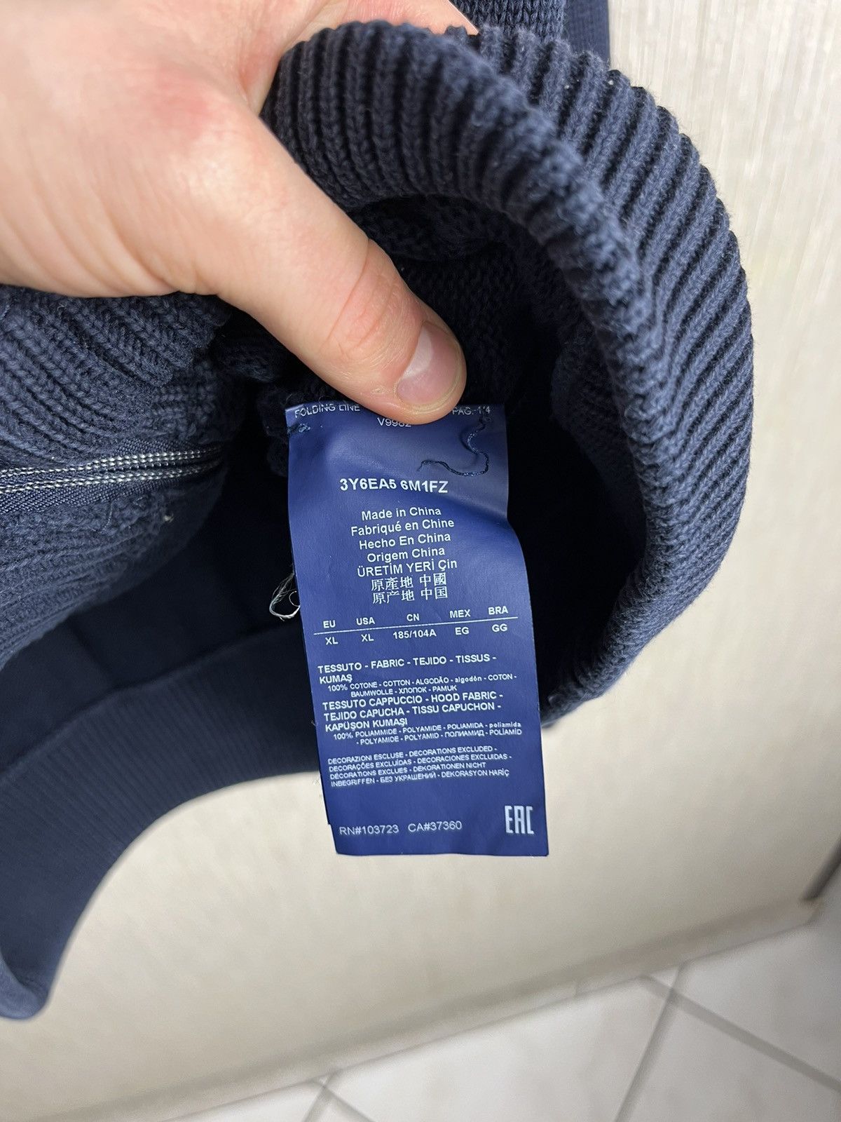 Armani × Giorgio Armani Giorgio Armani jeans knit full zip hoodie sweater cardigan Size US L / EU 52-54 / 3 - 17 Thumbnail