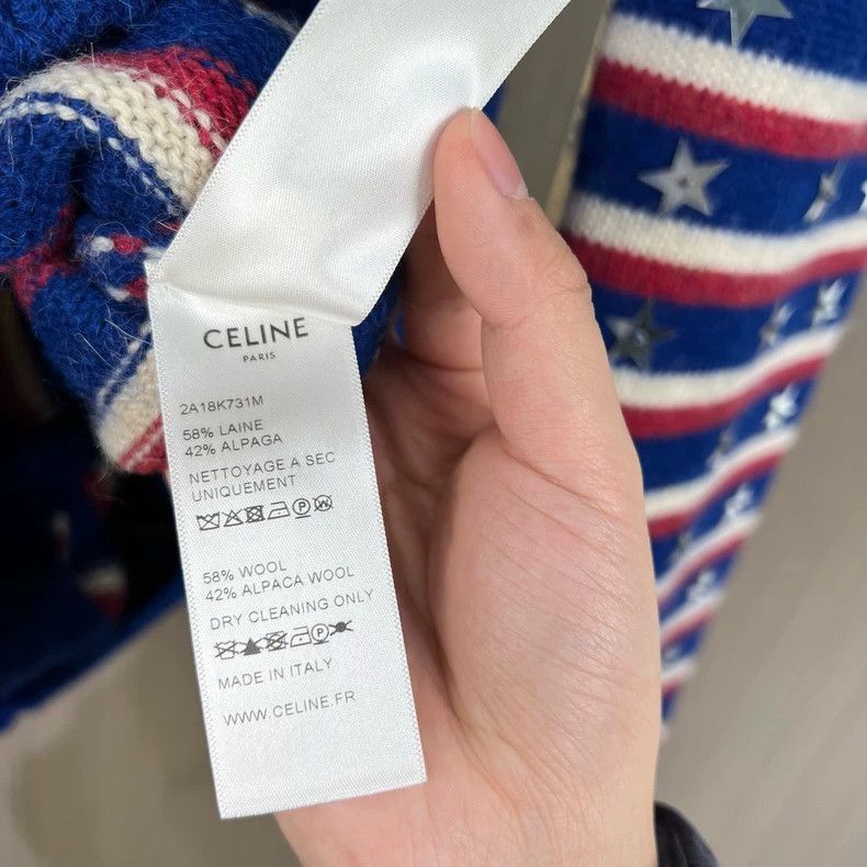Celine Celine Star Striped Wool Knit Cardigan Size US S / EU 44-46 / 1 - 6 Thumbnail